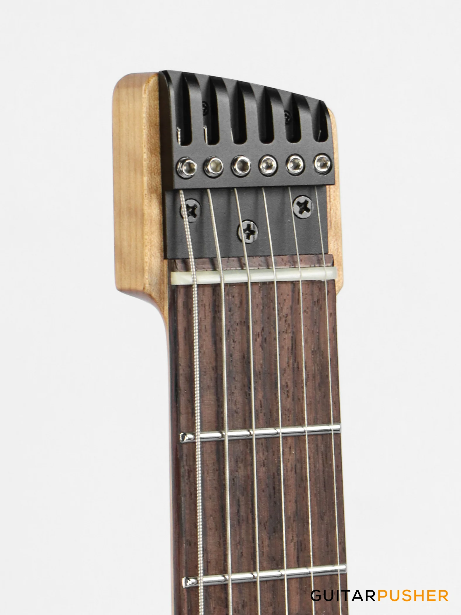 Aguda Black Hole Headless Electric Guitar Mahogany Body Ebony Fretboard - Art Attack - Image 5