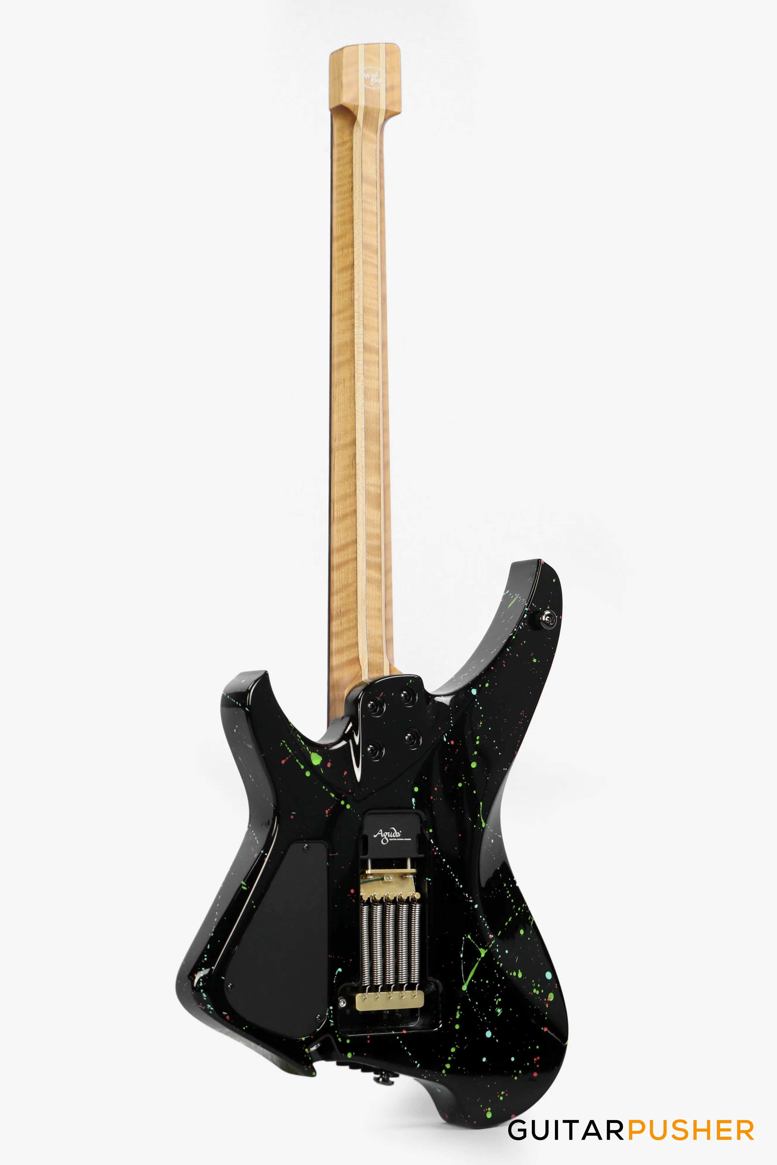 Aguda Black Hole Headless Electric Guitar Mahogany Body Ebony Fretboard - Art Attack - Image 6
