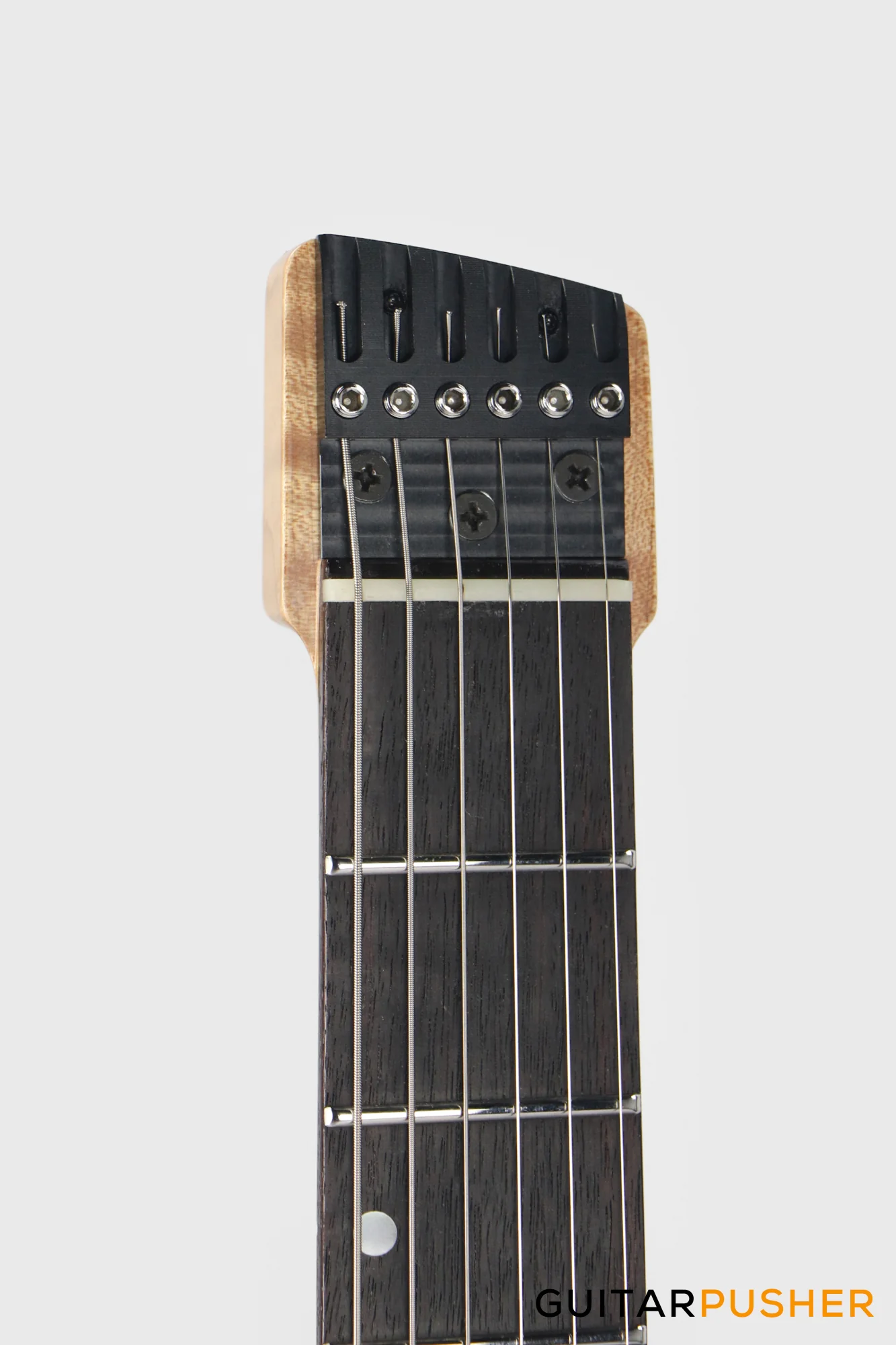 Aguda Black Hole Headless Electric Guitar Mahogany Body Ebony Fretboard - Copper Sparkle - Image 6