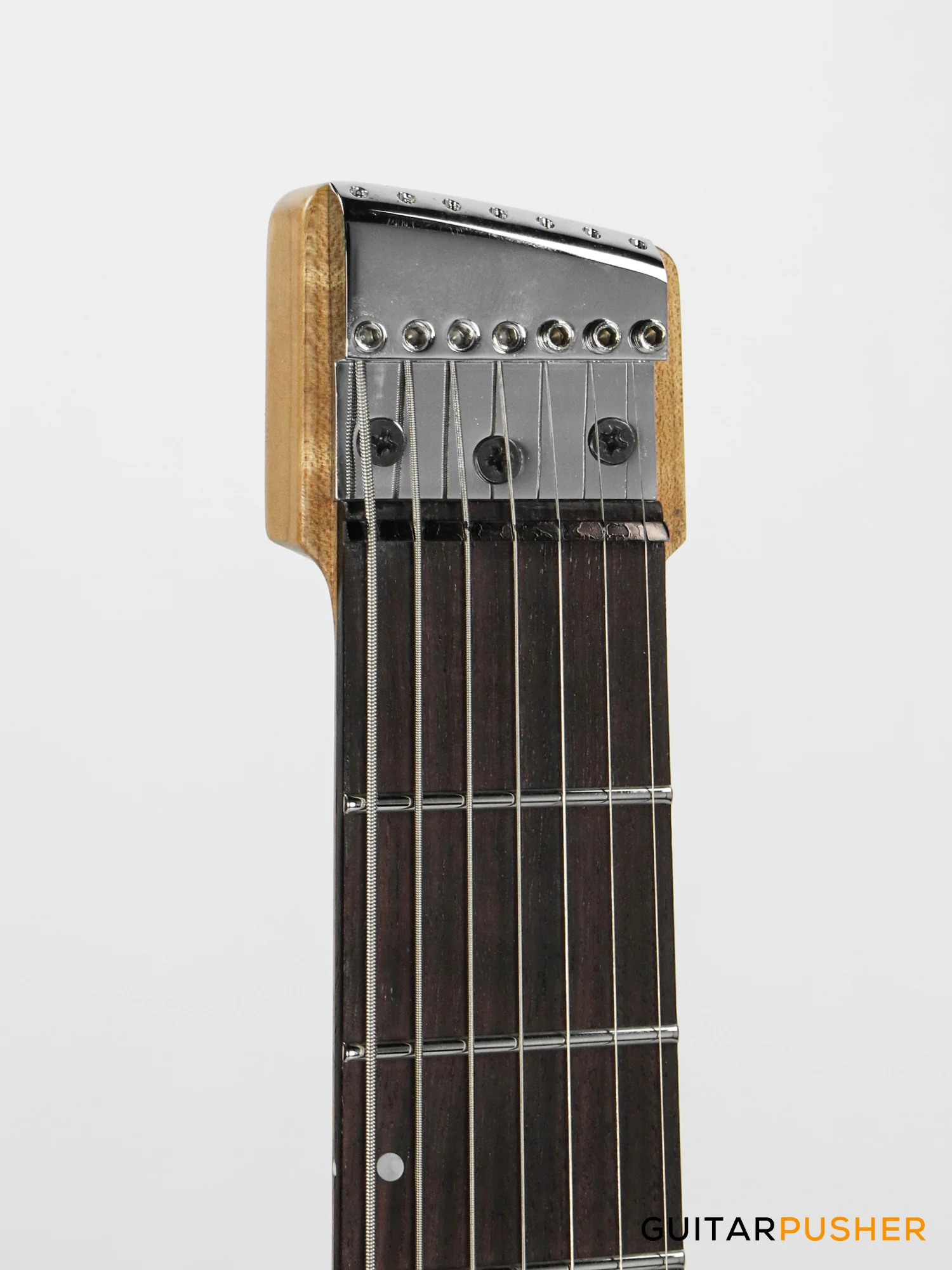 Aguda Black Hole X-7 7-String Headless Electric Guitar Mahogany Body Ebony Fretboard - Transblue Natural Quilt Burst - Image 5