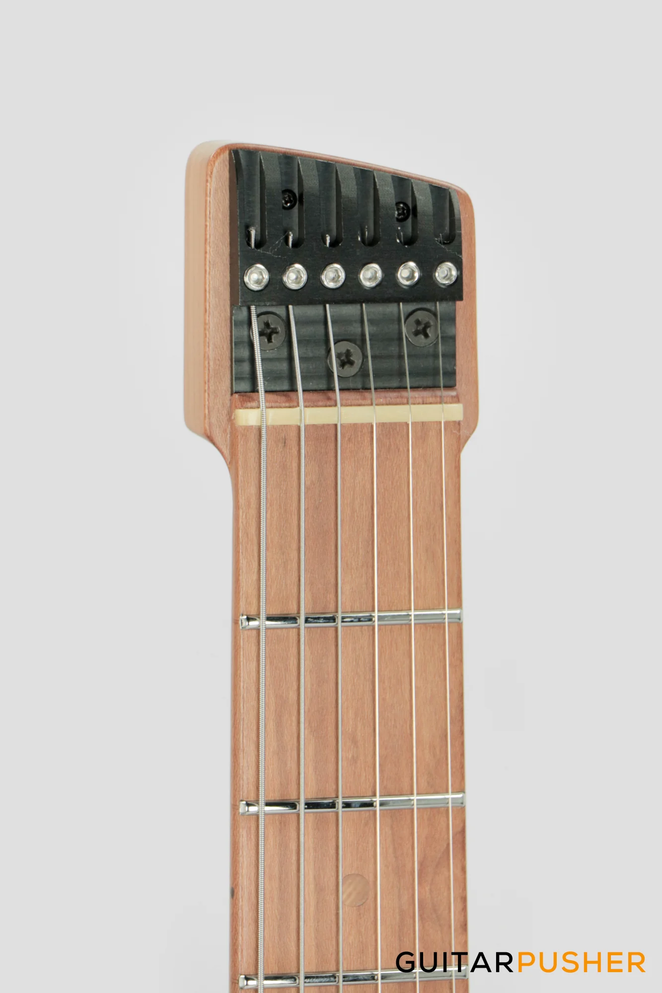 Aguda Musicboy Headless Electric Guitar Alder Body Roasted Maple Fretboard - Sakura Fade - Image 7