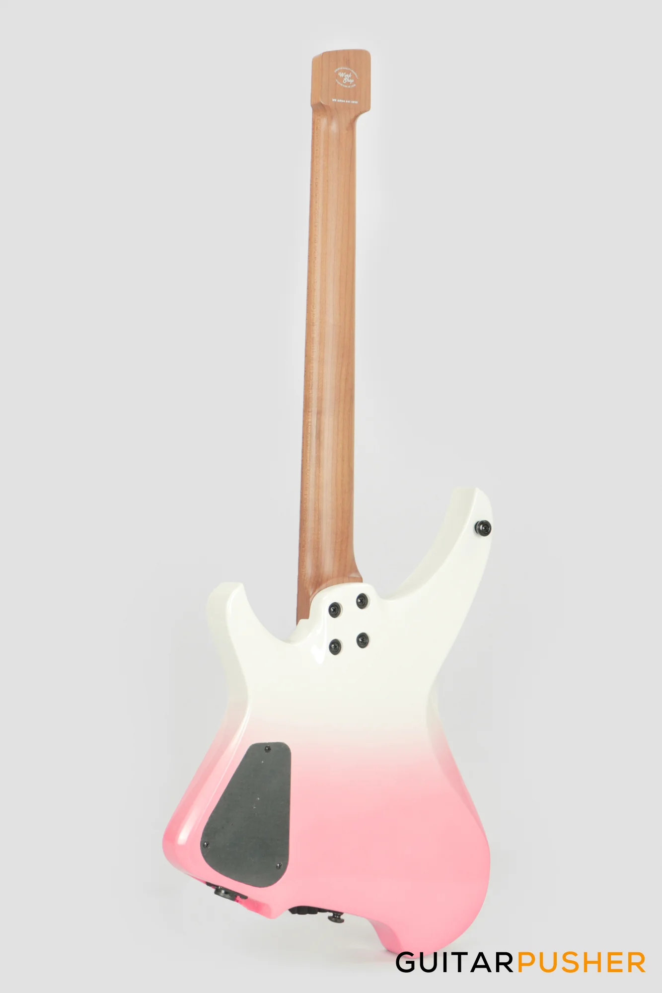 Aguda Musicboy Headless Electric Guitar Alder Body Roasted Maple Fretboard - Sakura Fade - Image 8