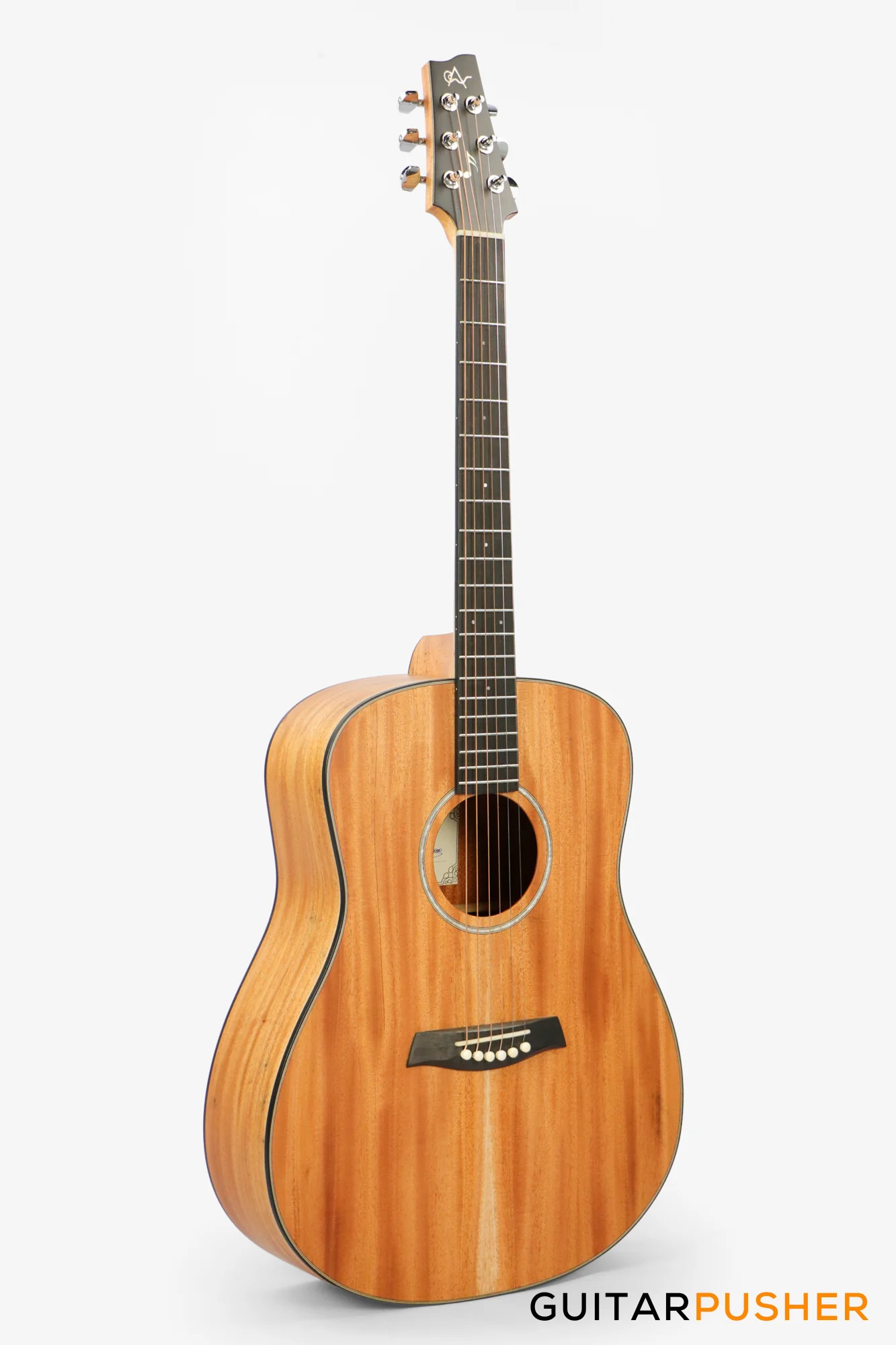 Alama Dreadnought All-Solid Wood Philippine Mahogany Acoustic Guitar - Natural - Image 3