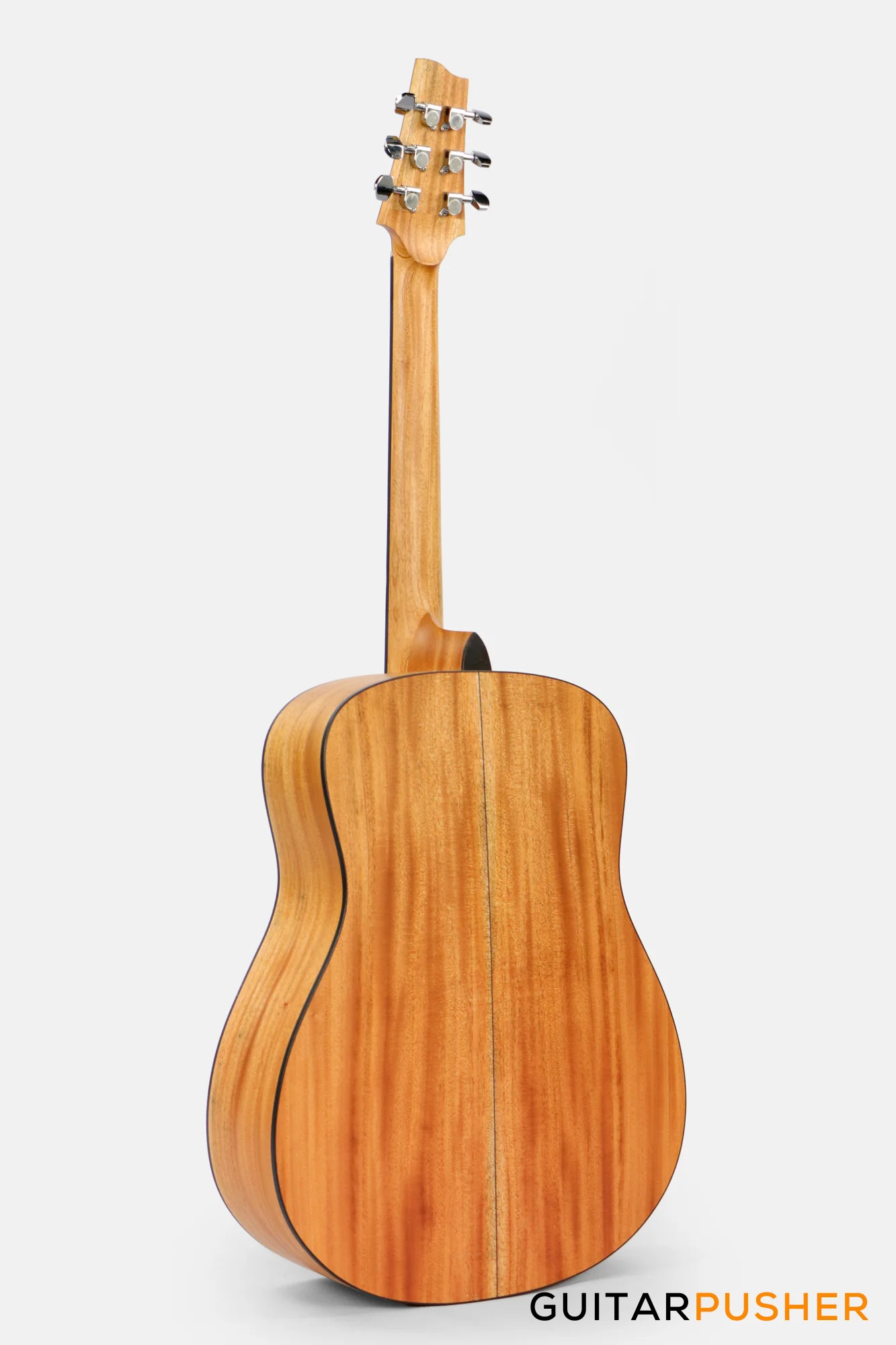 Alama Dreadnought All-Solid Wood Philippine Mahogany Acoustic Guitar - Natural - Image 6