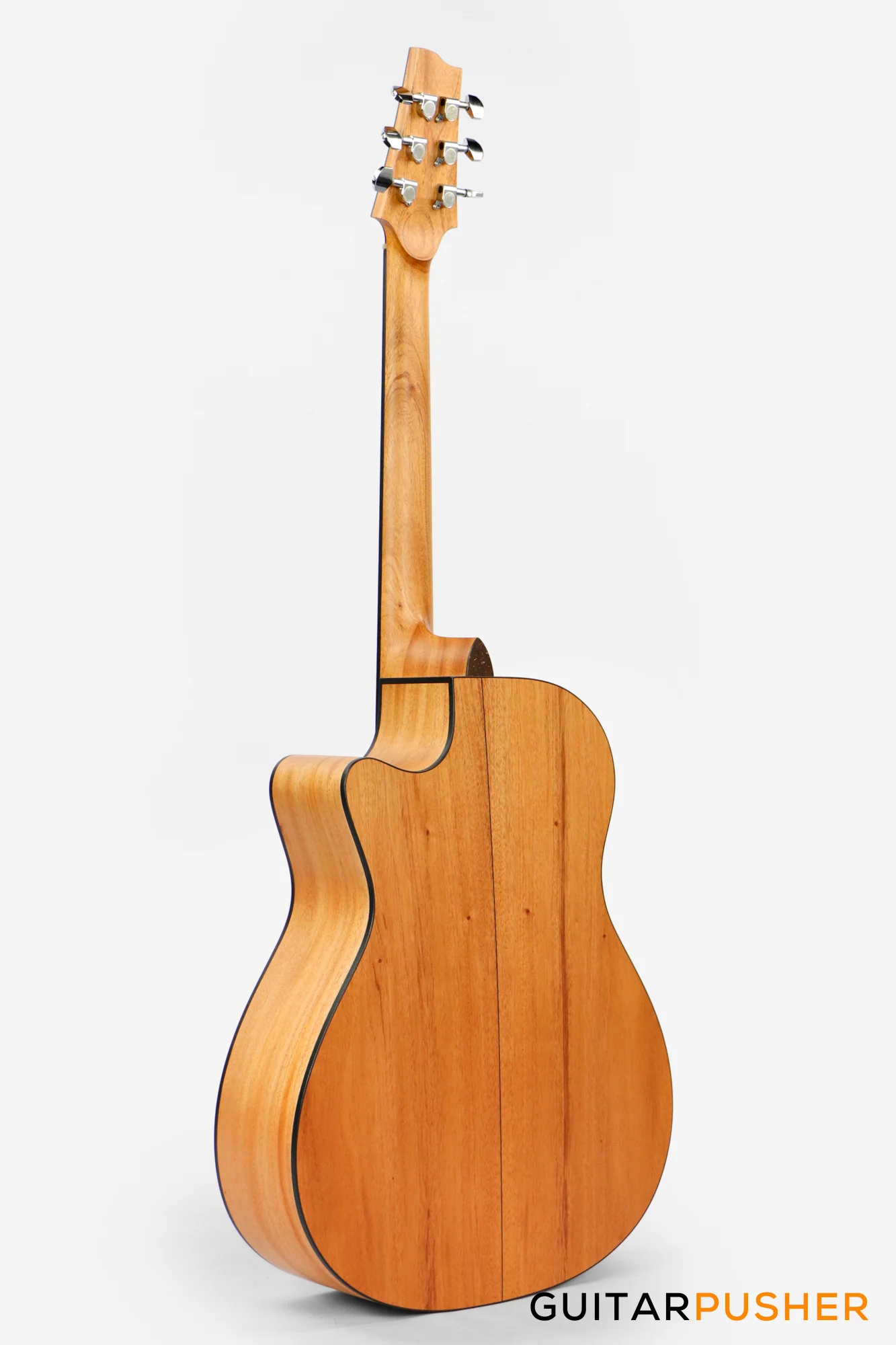 Alama Grand Auditorium Cutaway All-Solid Wood Gmelina/Philippine Mahogany Acoustic Guitar - Natural - Image 9