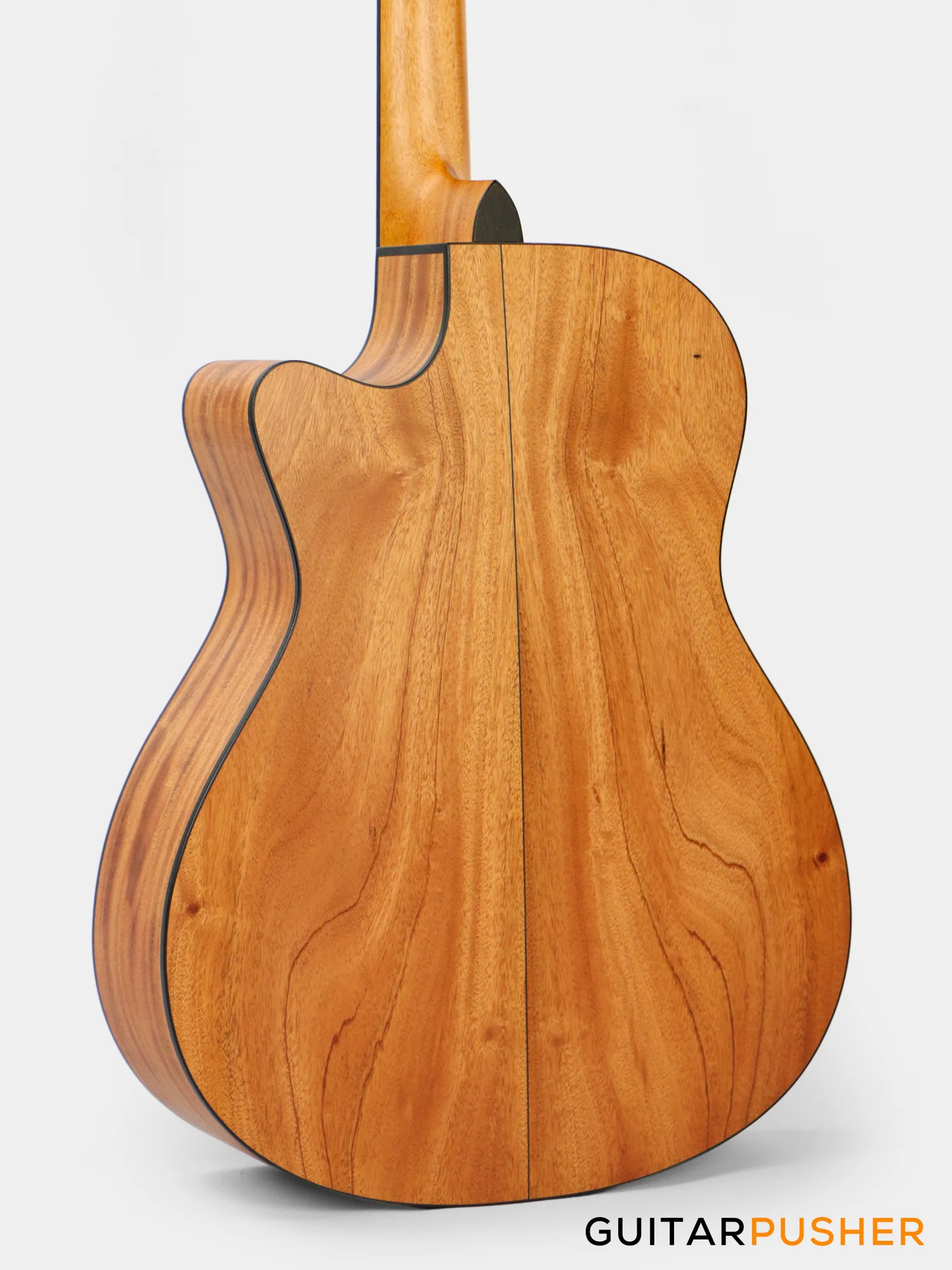 Alama Grand Auditorium Cutaway All-Solid Wood Philippine Mahogany Acoustic Guitar - Natural - Image 7