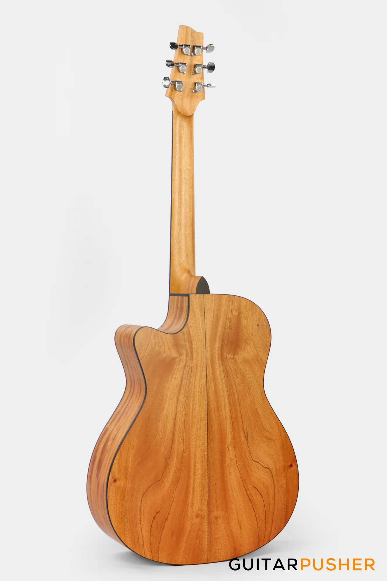 Alama Grand Auditorium Cutaway All-Solid Wood Philippine Mahogany Acoustic Guitar - Natural - Image 8