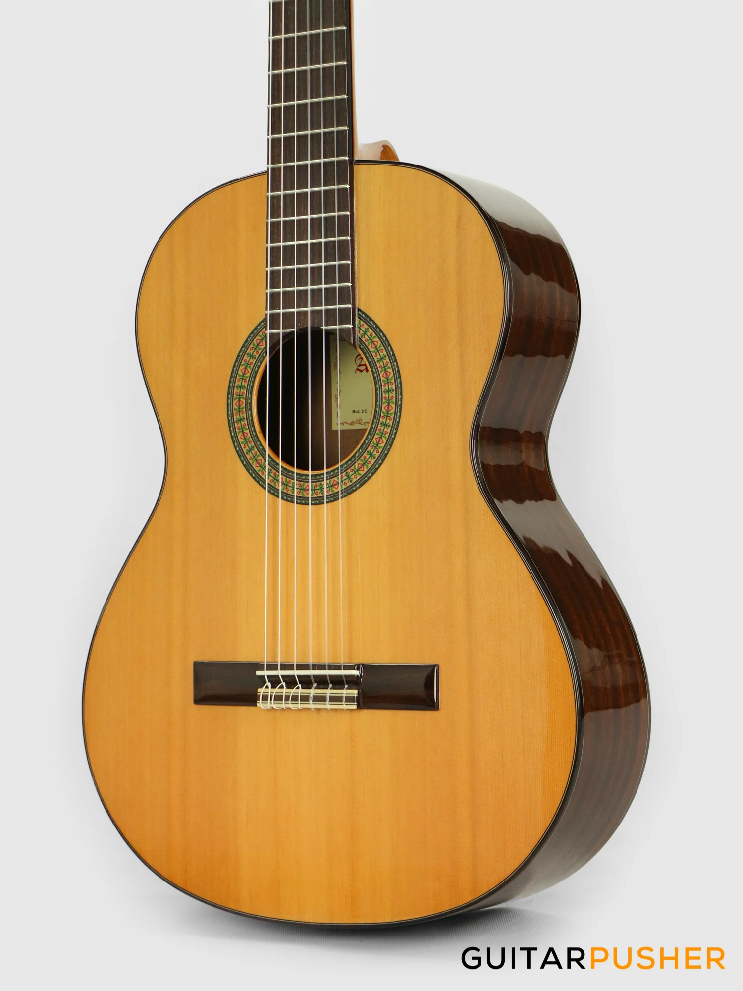 Alhambra Student Series 3 C Solid Red Cedar Top/Mahogany 4/4 Classical Guitar (Natural) - Image 9