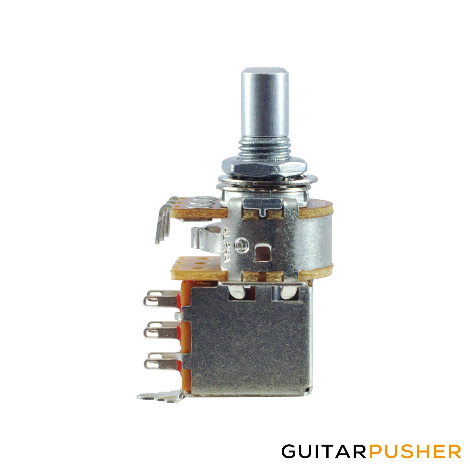 Alpha 250k Audio Taper Potentiometer DPDT 7mm Solid Shaft - Image 3