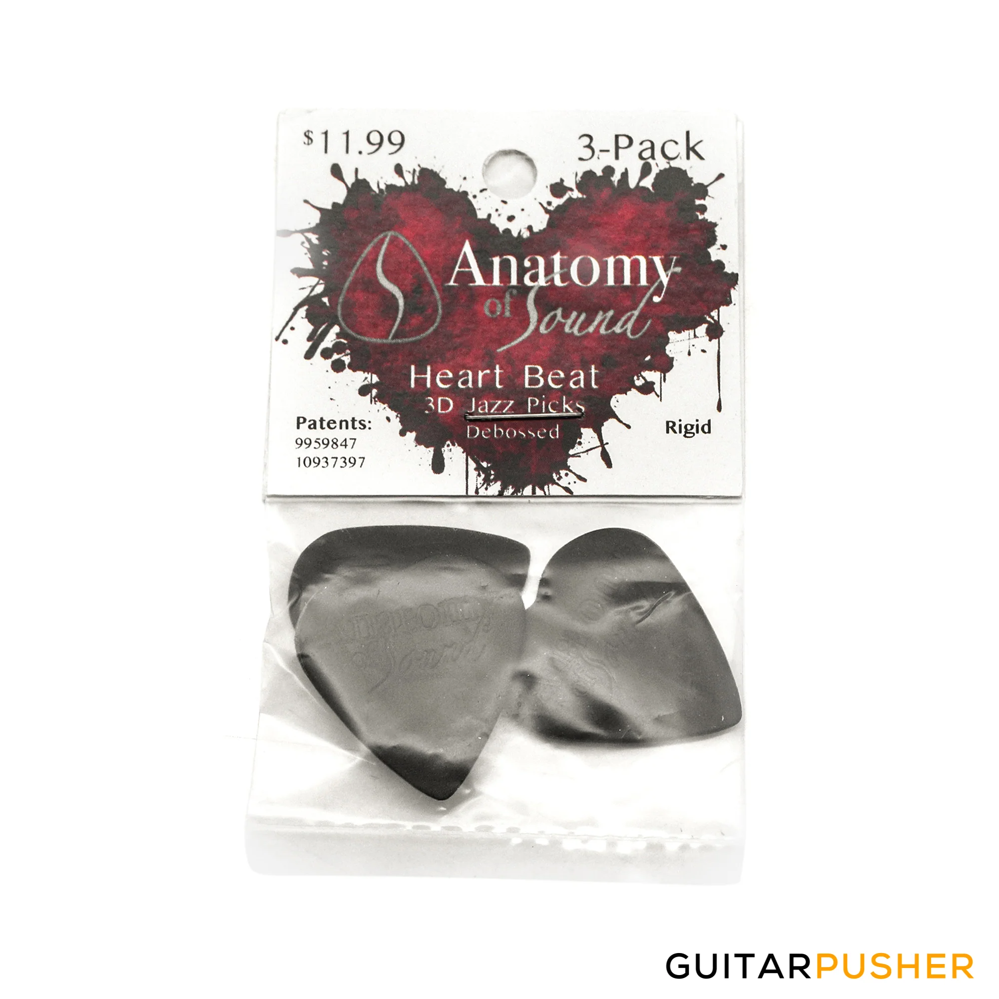 Anatomy of Sound Heart Beat Debossed Jazz Rigid Black 3-pack (705377777202) - Image 4