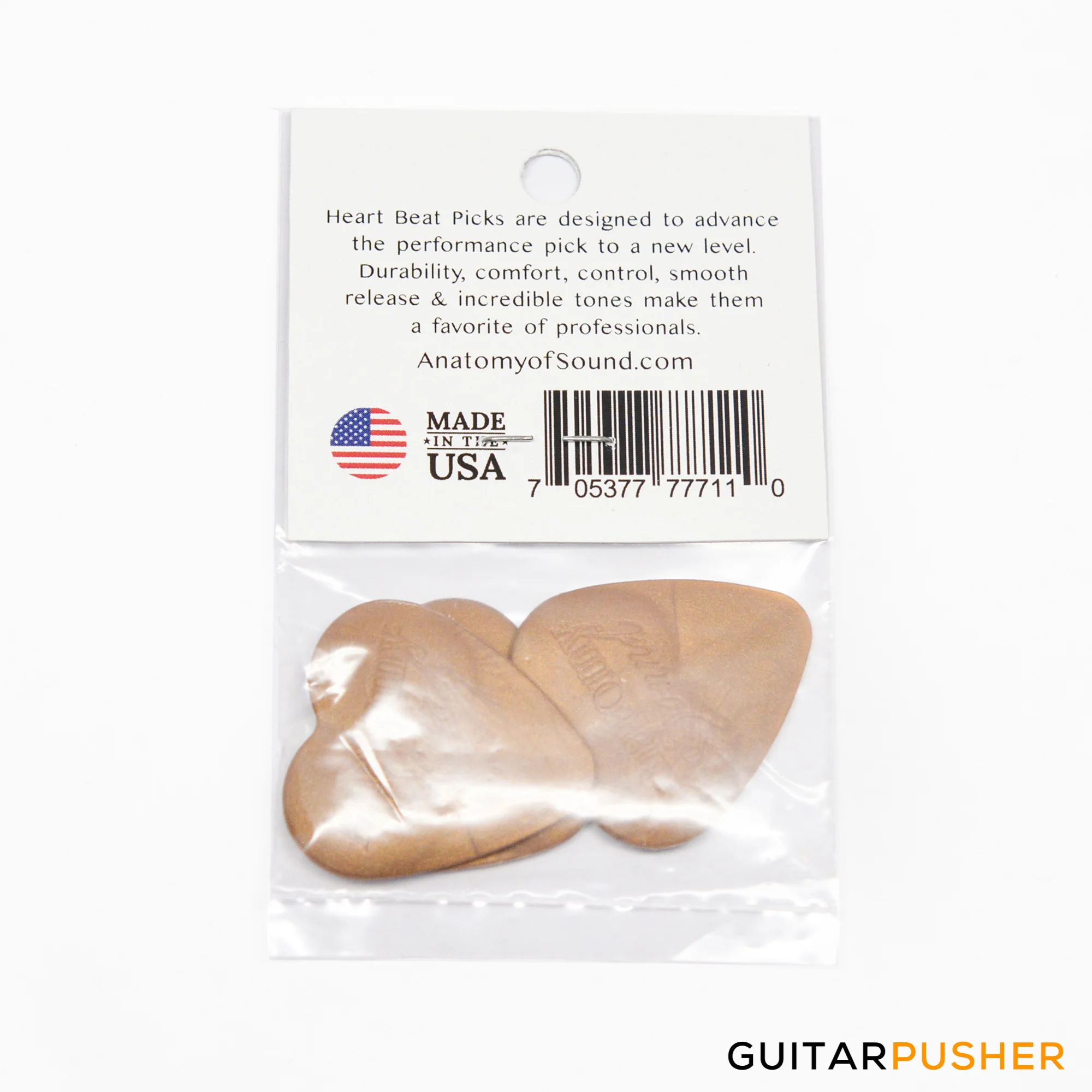 Anatomy of Sound Heart Beat Debossed Standard Medium Brown 3-pack (705377777110) - Image 4