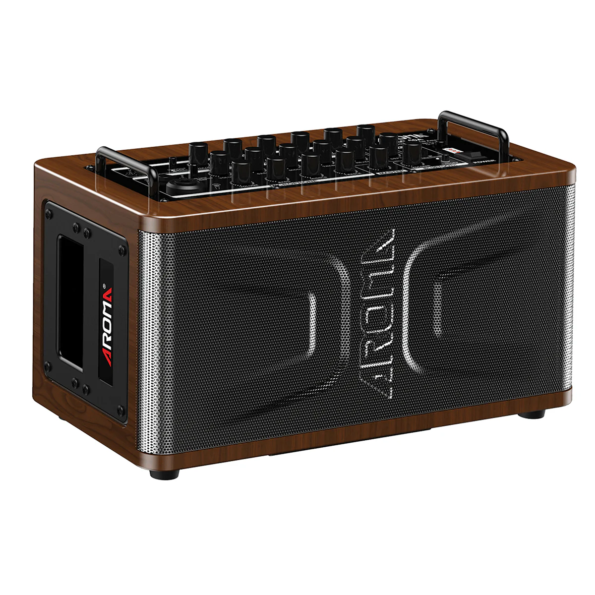 Aroma AG-60A 60W Acoustic Guitar Amplifier/Micro PA or Monitor with Built-in Rechargeable Battery and Bluetooth - Image 3