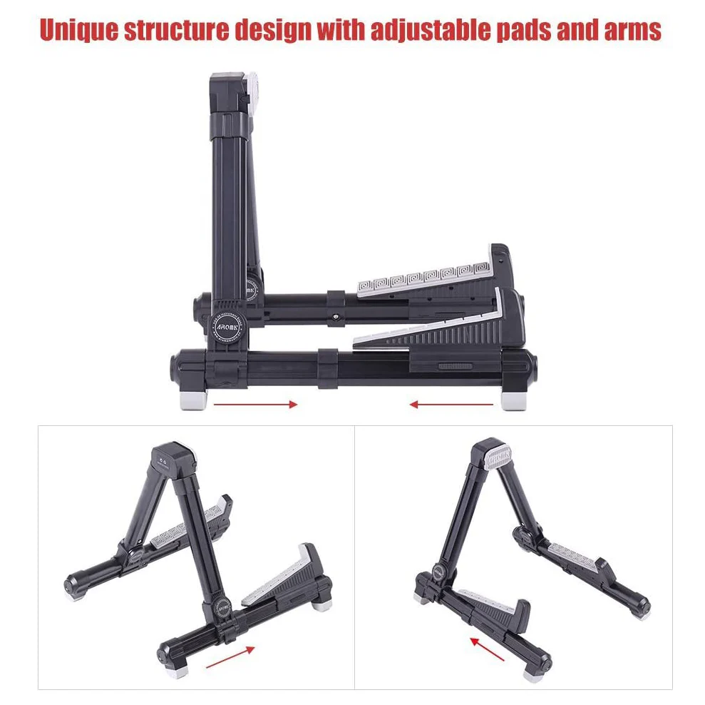 Aroma AGS-08 Aluminum Alloy A-Frame Folding Guitar Stand - Image 2