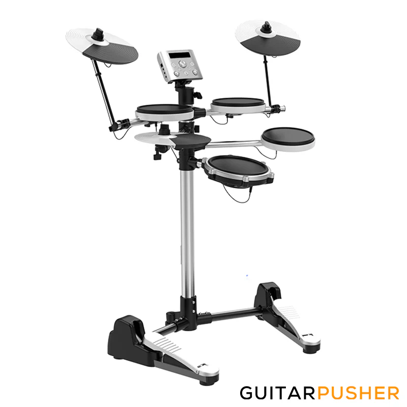 Aroma TDX-10 Space-Saving Compact 4+3 Electronic Drums with 10 inch Dual Zone Snare and Cymbal Choke - White - Image 2