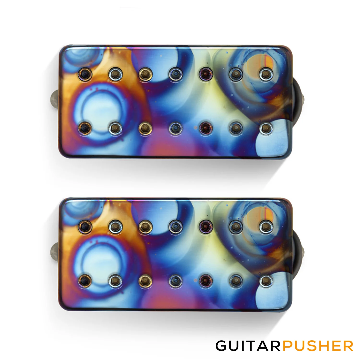 Bareknuckle Aftermath 7-String Calibrated Humbucker Pickup Set, Burnt Chrome Covers w/ Burnt Chrome Bolts