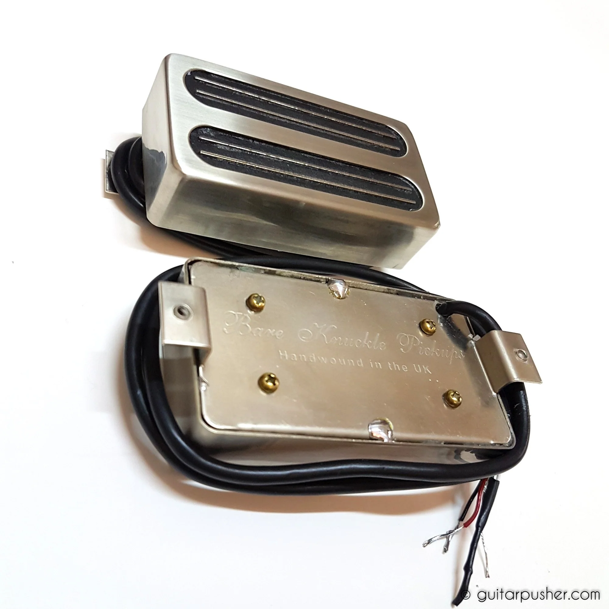 Bareknuckle Black Hawk Humbucker Pickup Set Radiator Brushed Nickel 50mm Alnico - Image 3