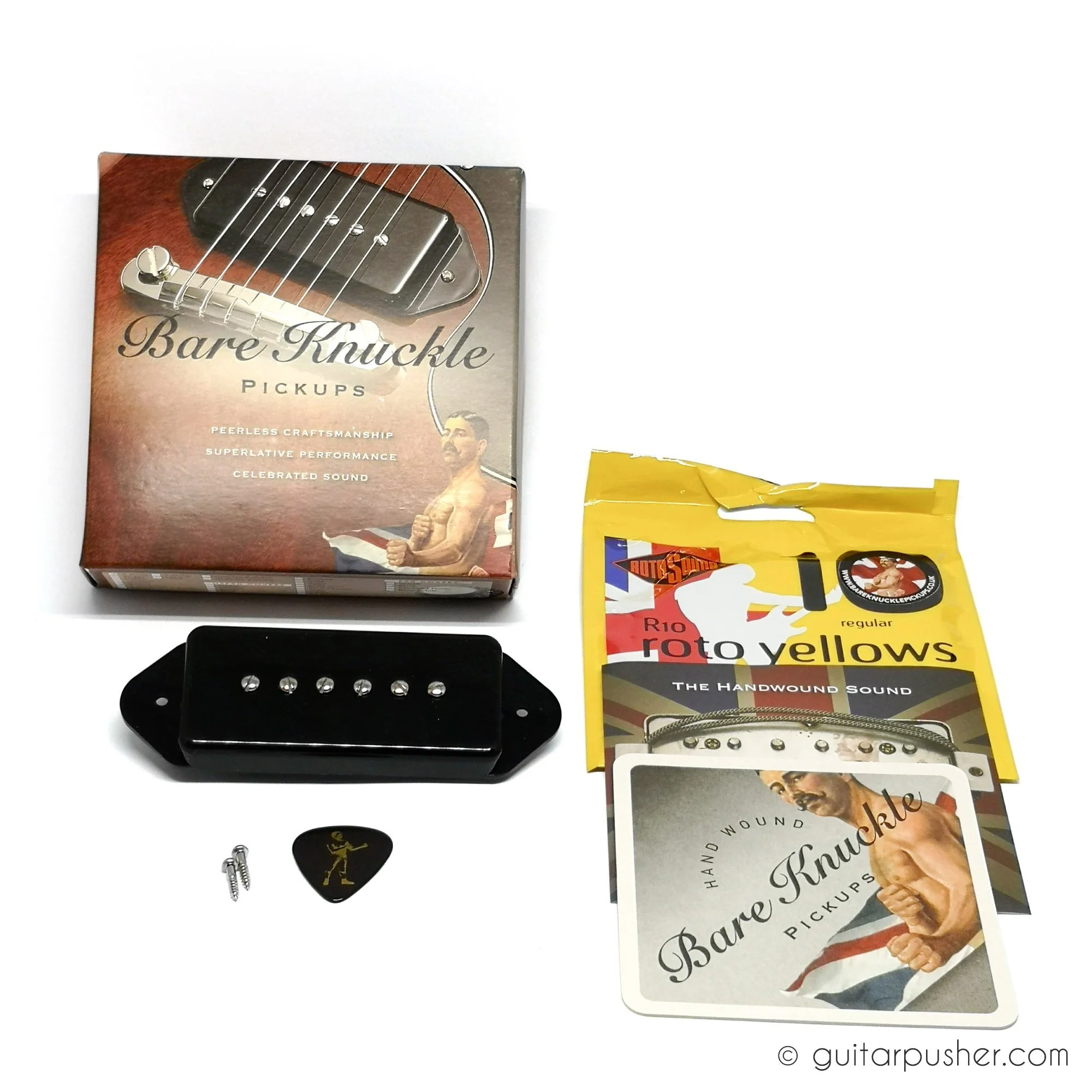 Bareknuckle Blue Note P90 Calibrated Pickup Set Dogear Black - Image 4