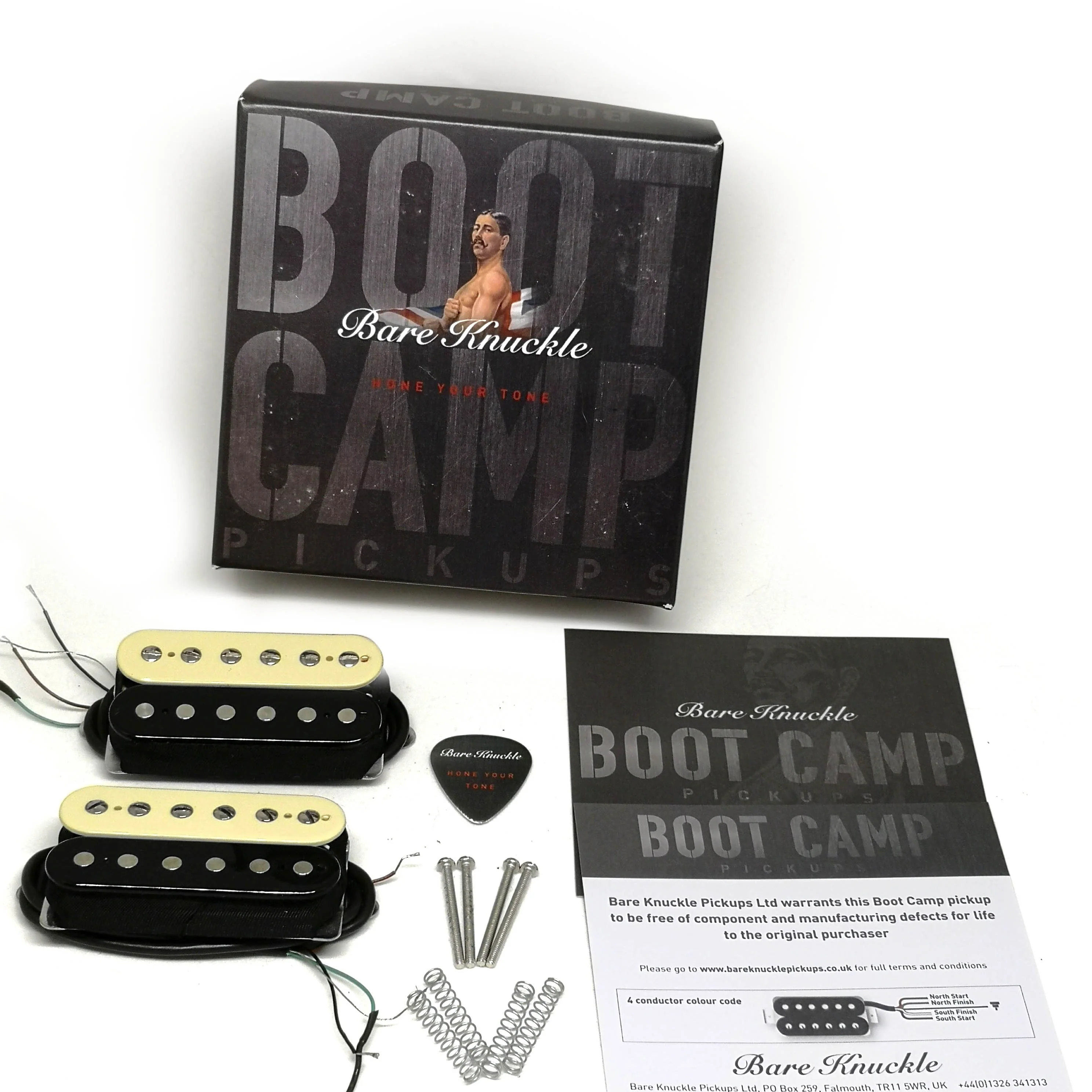 Bareknuckle Boot Camp True Grit Hot Open Humbucker Pickup Set - Zebra - Image 5