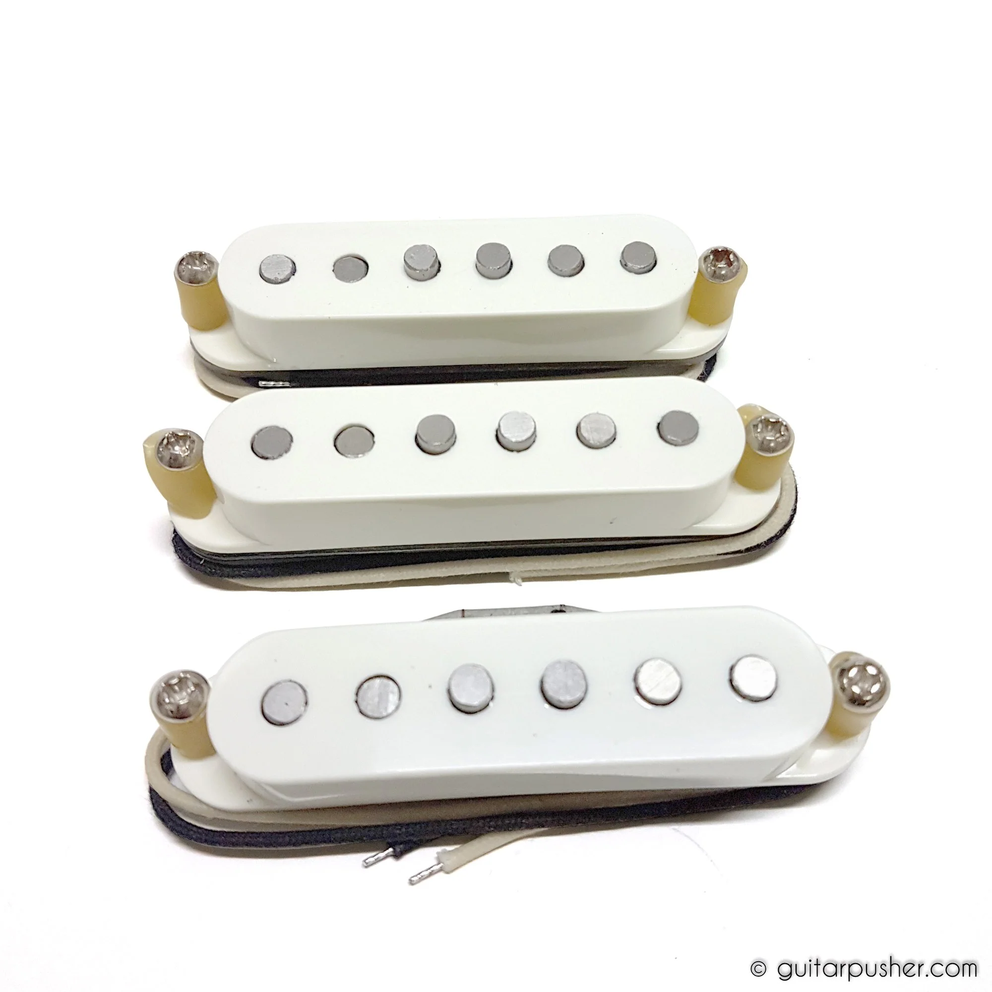 Bareknuckle Mother's Milk Stratocaster Pickup Set RWRP Zinc Base - Parchment White