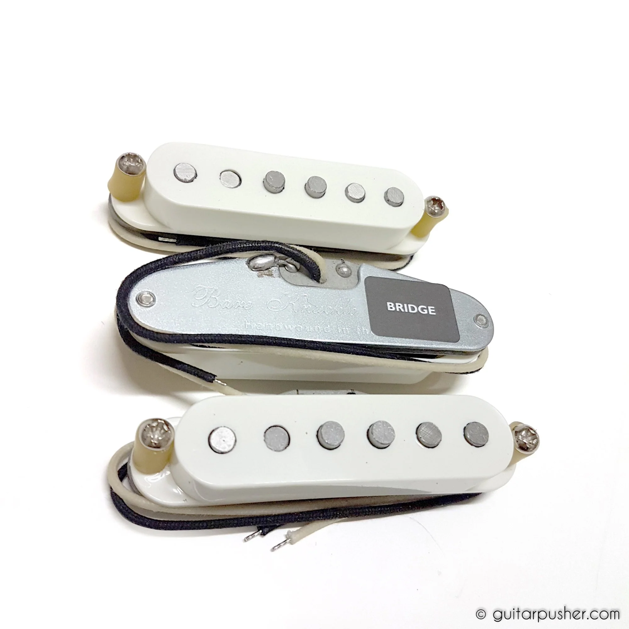 Bareknuckle Mother's Milk Stratocaster Pickup Set RWRP Zinc Base - Parchment White - Image 2