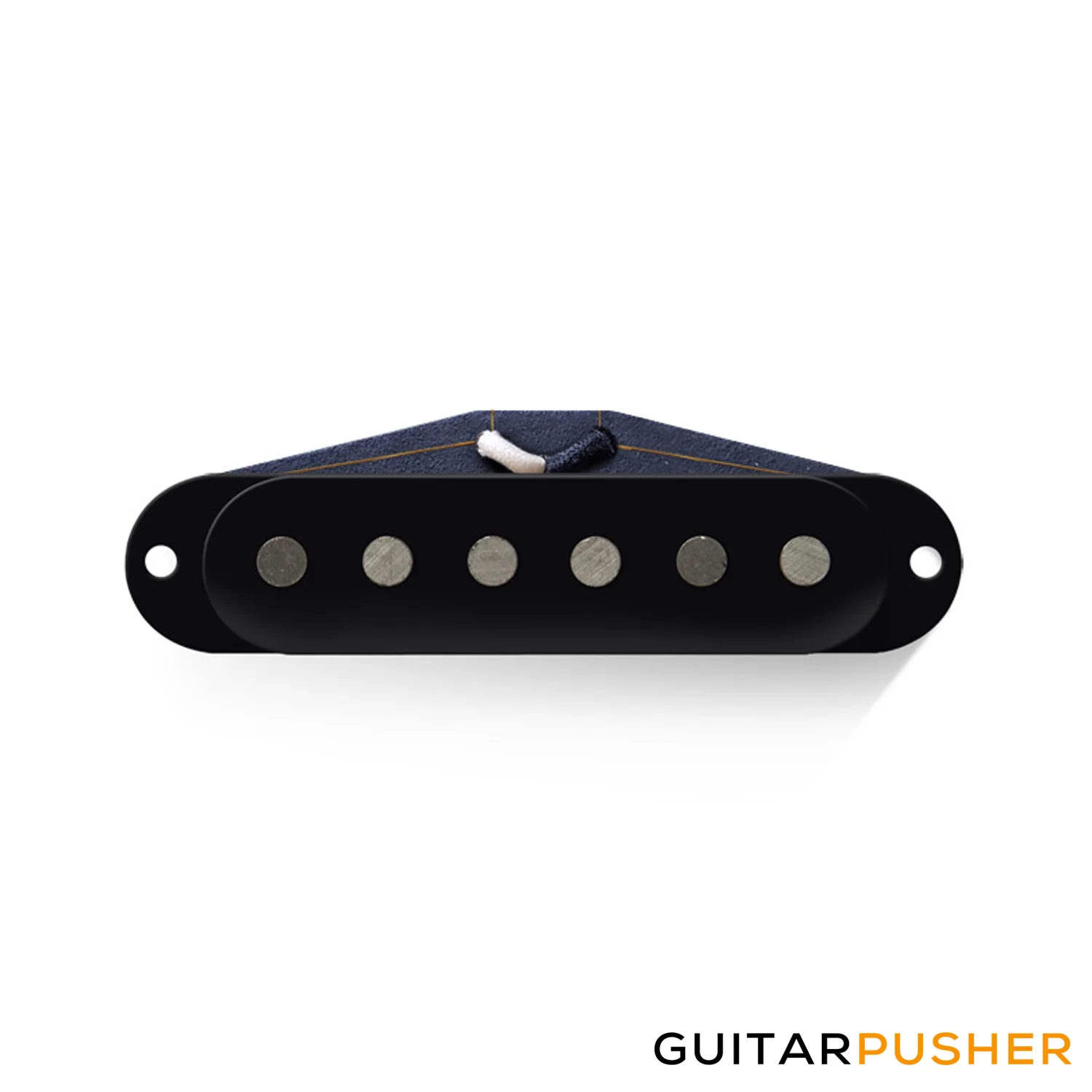 Bareknuckle Strat Triptych Bridge, 6-String Flat Profile, Black w/ Zinc Base Bridge