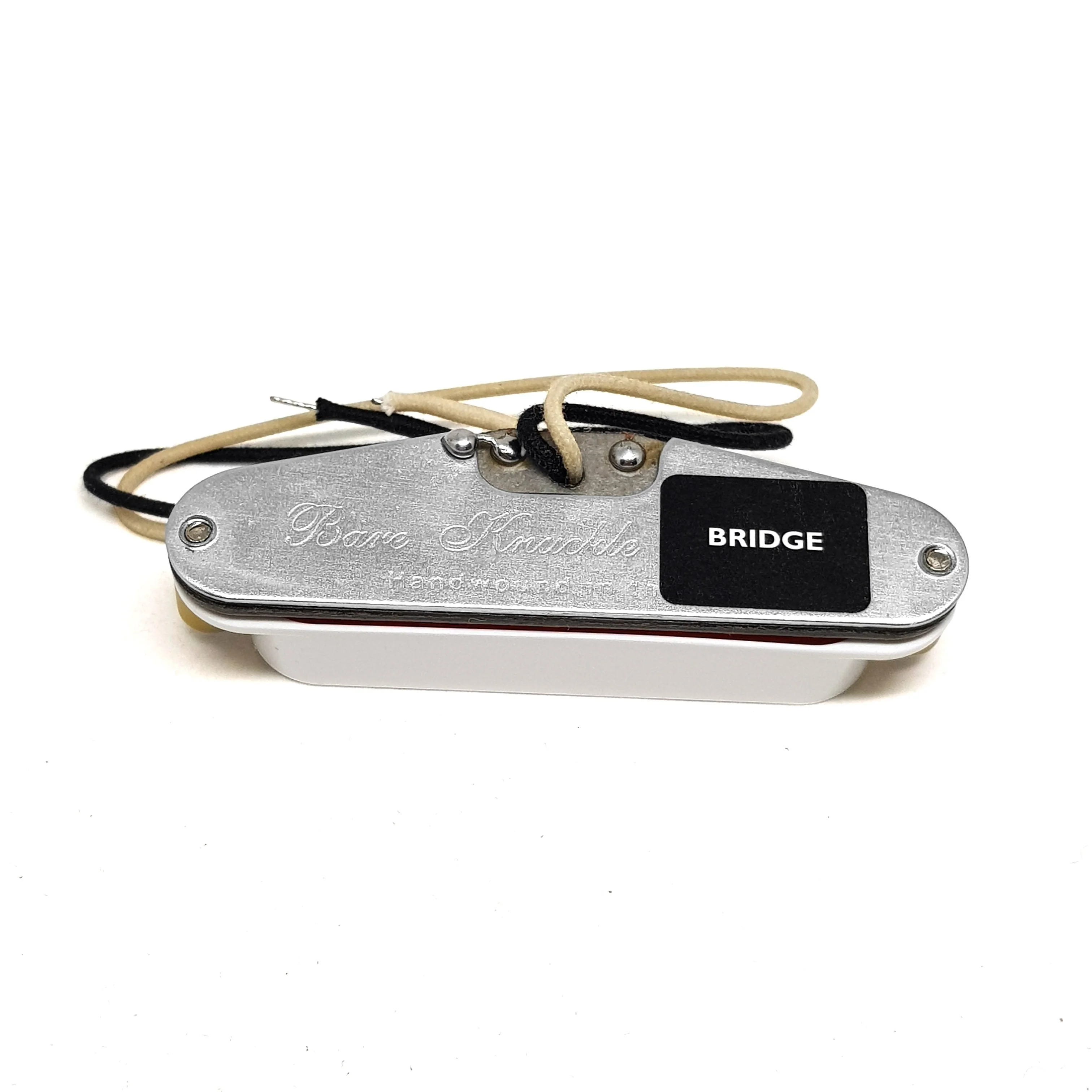 Bareknuckle Trilogy High Gain Bridge Stratocaster Pickup Zinc Base - Parchment White - Image 3