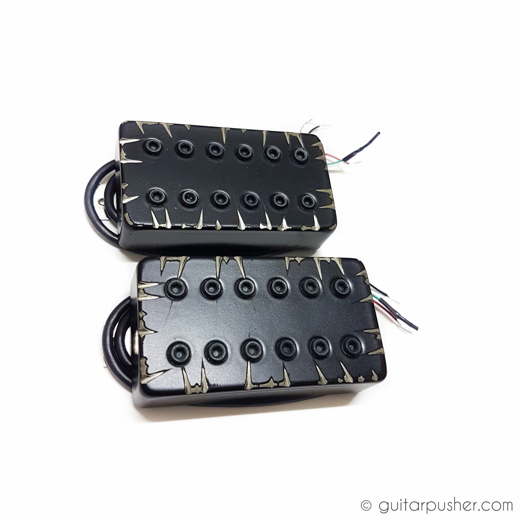 Bareknuckle Warpig Humbucker Pickup Calibrated Set Black Battleworn Alnico