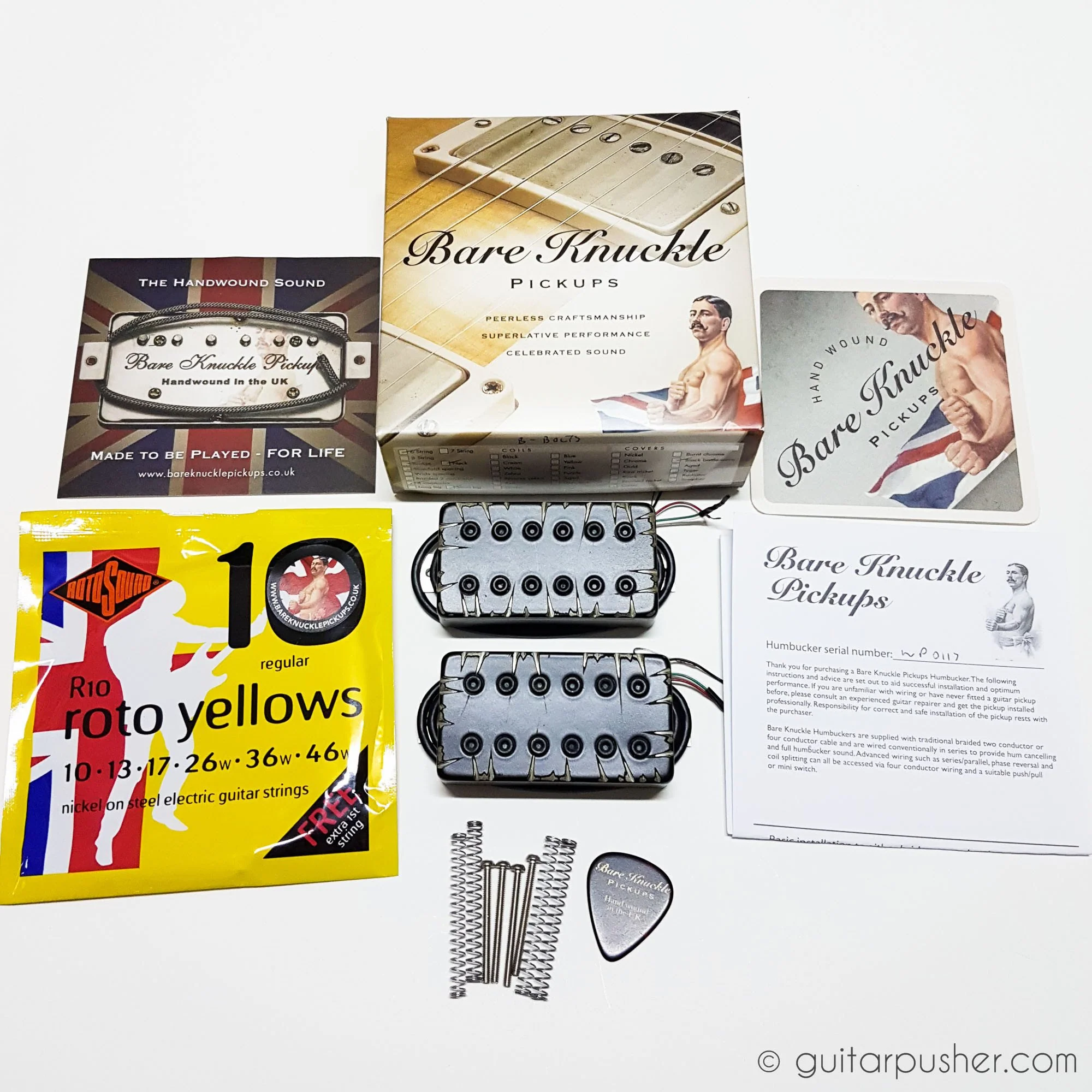Bareknuckle Warpig Humbucker Pickup Calibrated Set Black Battleworn Alnico - Image 2