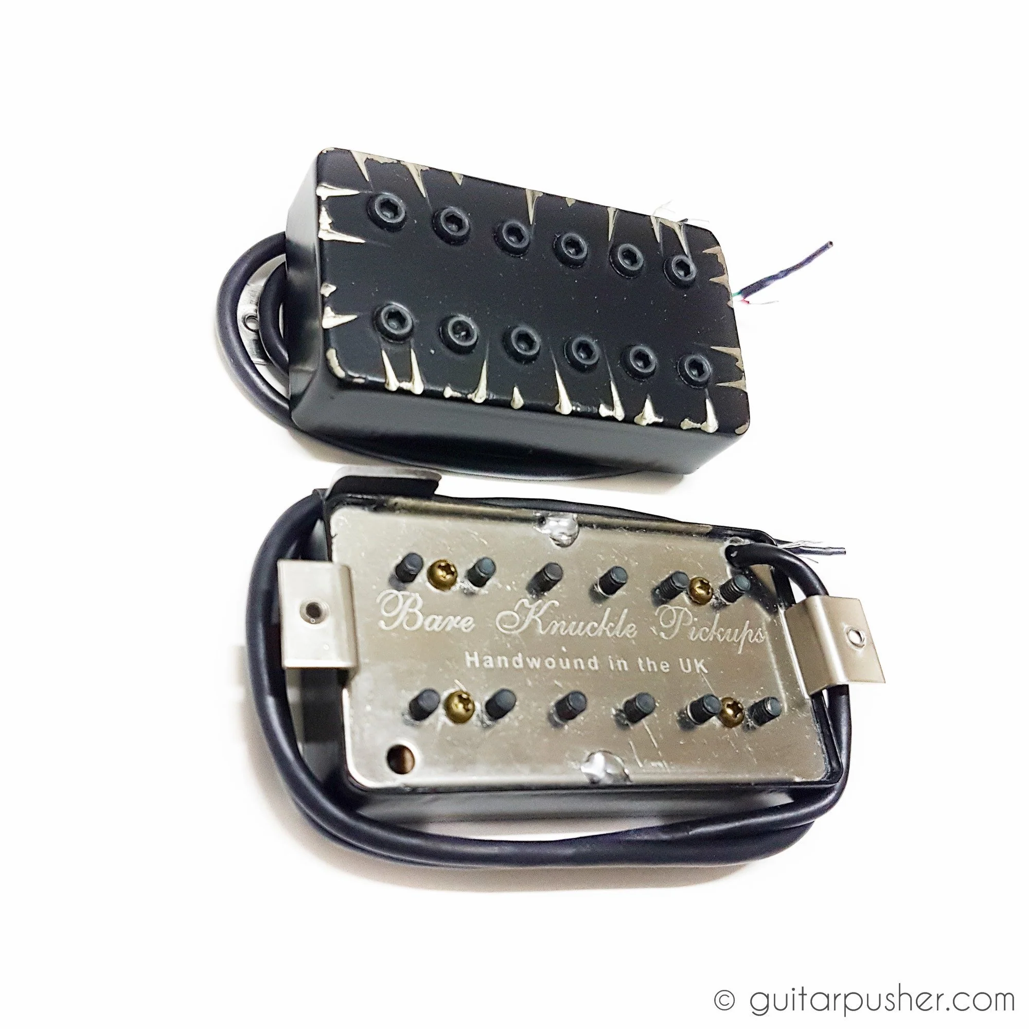 Bareknuckle Warpig Humbucker Pickup Calibrated Set Black Battleworn Alnico - Image 3