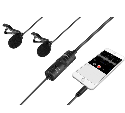 BOYA BY-M1DM Dual Omni-Directional Lavalier Microphone - Image 2