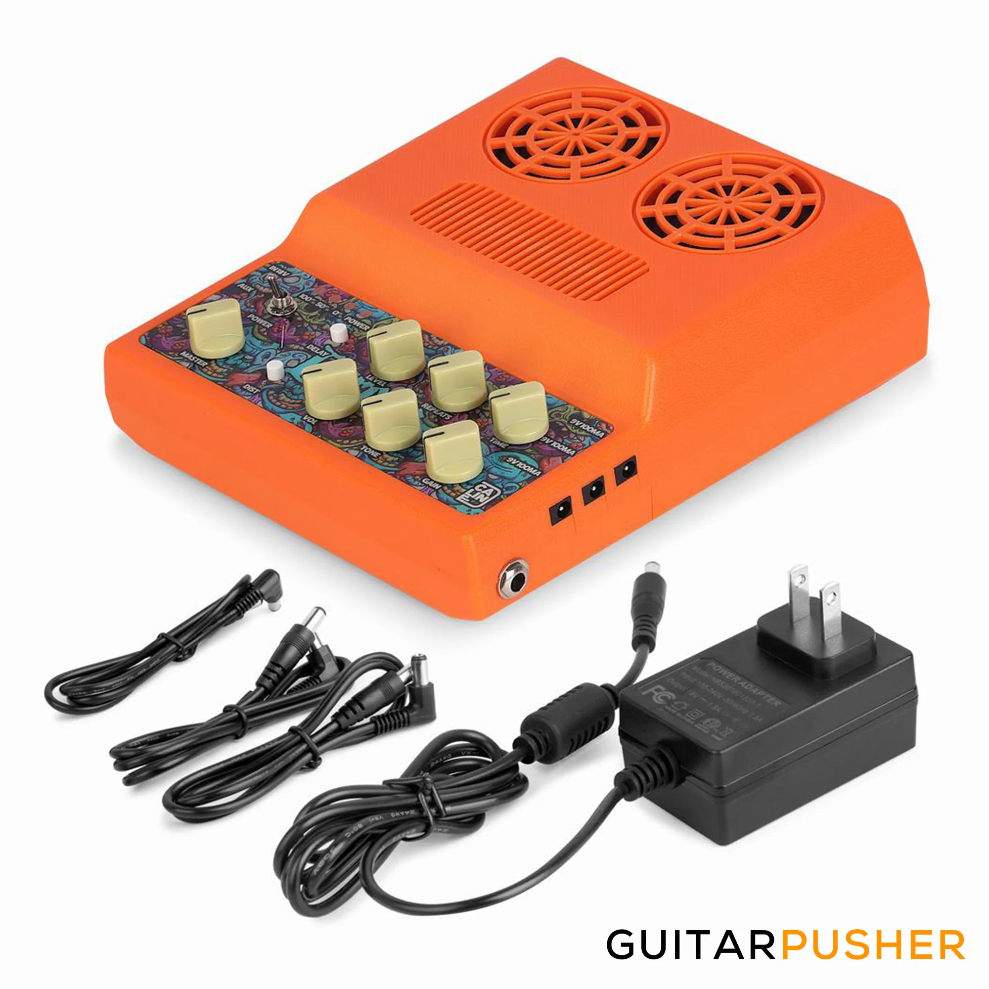 Caline CA-100 G Lorcan Mini Electric Guitar Amplifier w/ Effects and Built-In Battery - Image 3