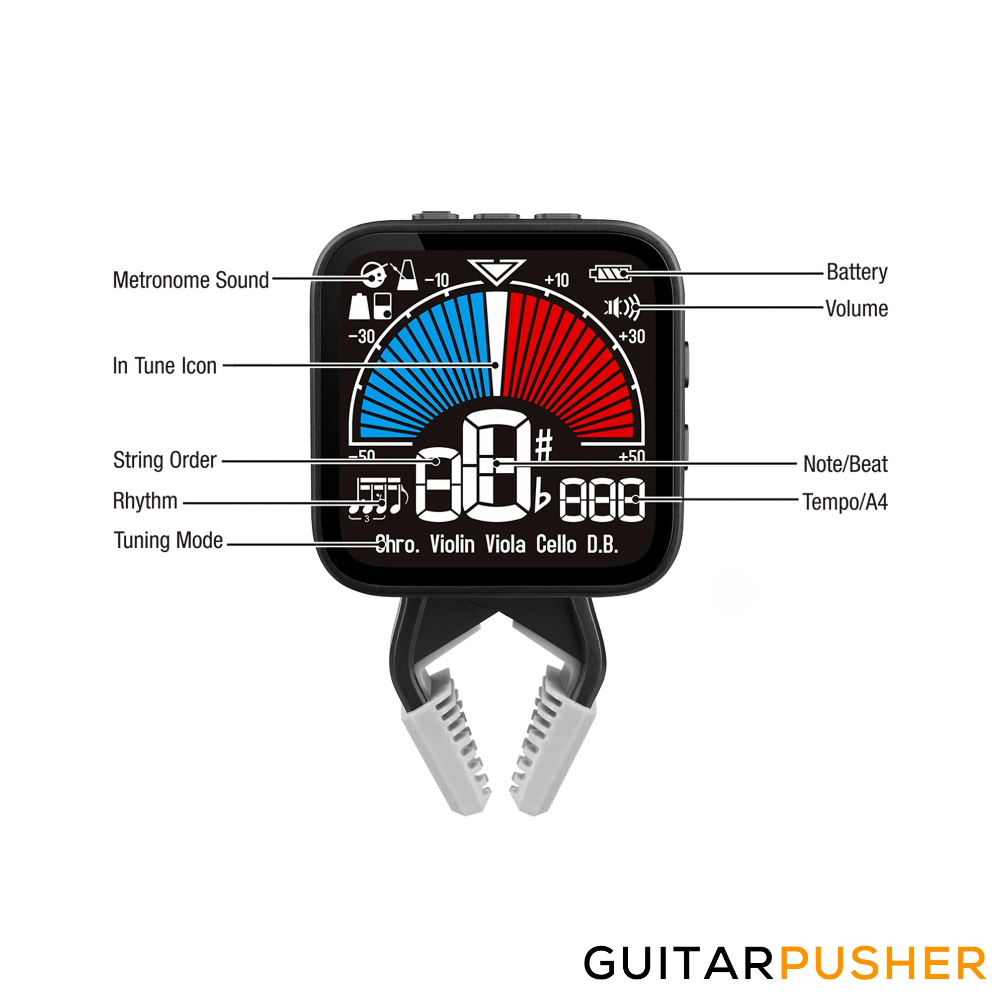 Cherub WMT-665V 3-in-1 Violin Metronome Tuner - Image 2