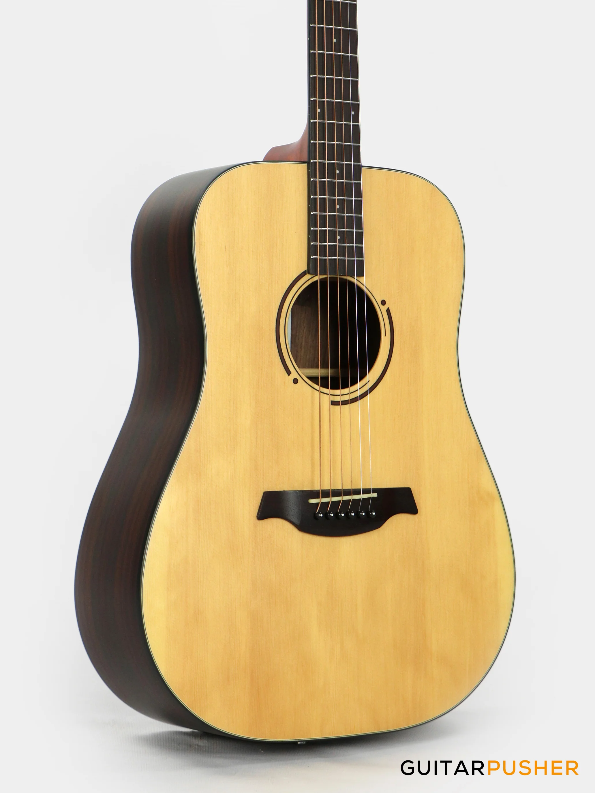 Corona Guitars CD-1000 Solid Sitka Spruce Top Indian Rosewood Dreadnought Acoustic Guitar w/ Gig Bag - Natural - Image 4