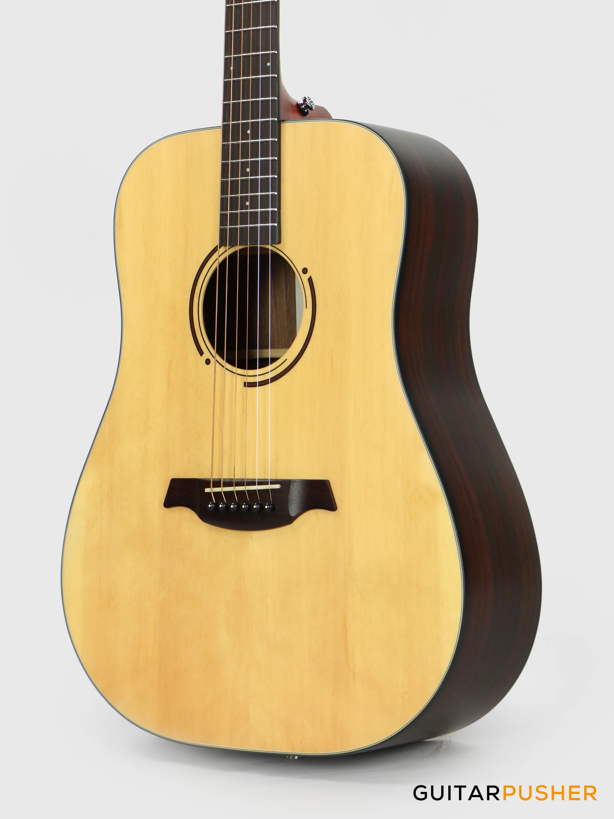 Corona Guitars CD-1000 Solid Sitka Spruce Top Indian Rosewood Dreadnought Acoustic Guitar w/ Gig Bag - Natural - Image 8