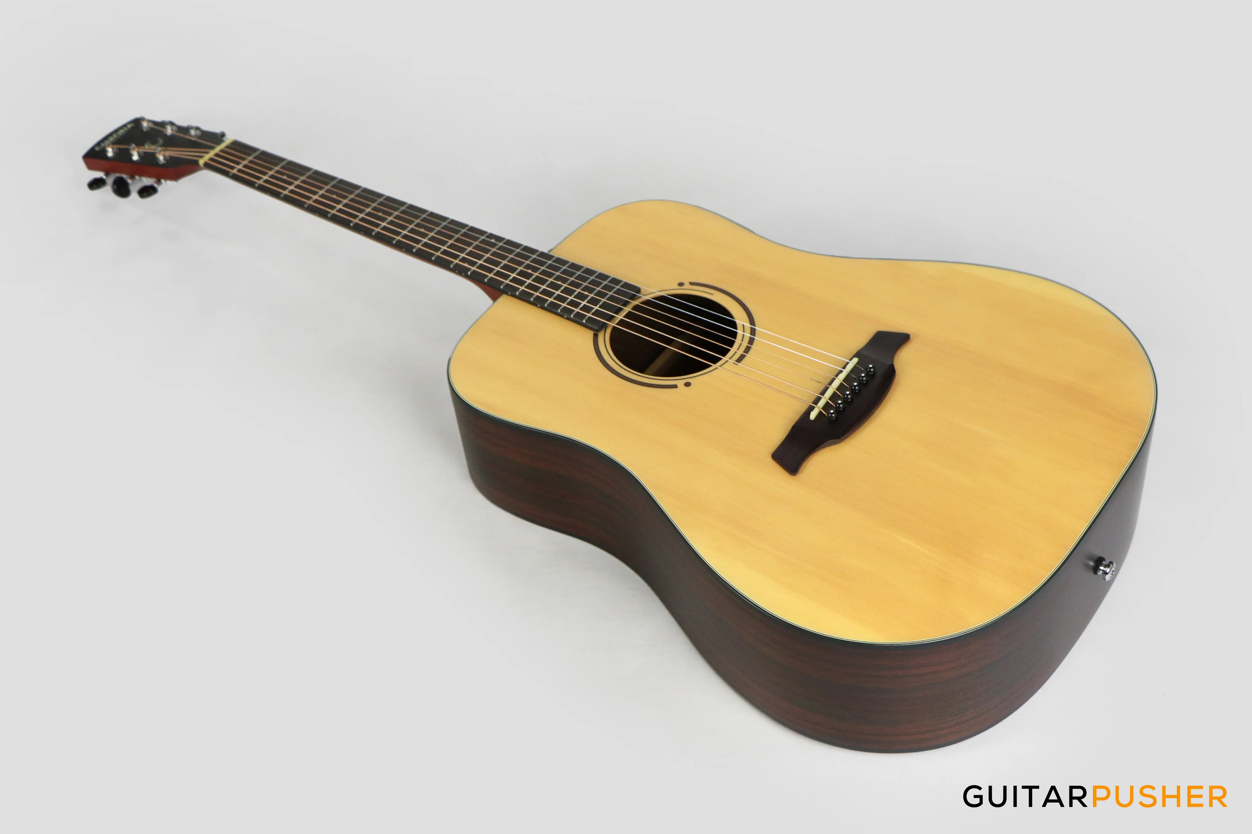 Corona Guitars CD-1000 Solid Sitka Spruce Top Indian Rosewood Dreadnought Acoustic Guitar w/ Gig Bag - Natural - Image 9