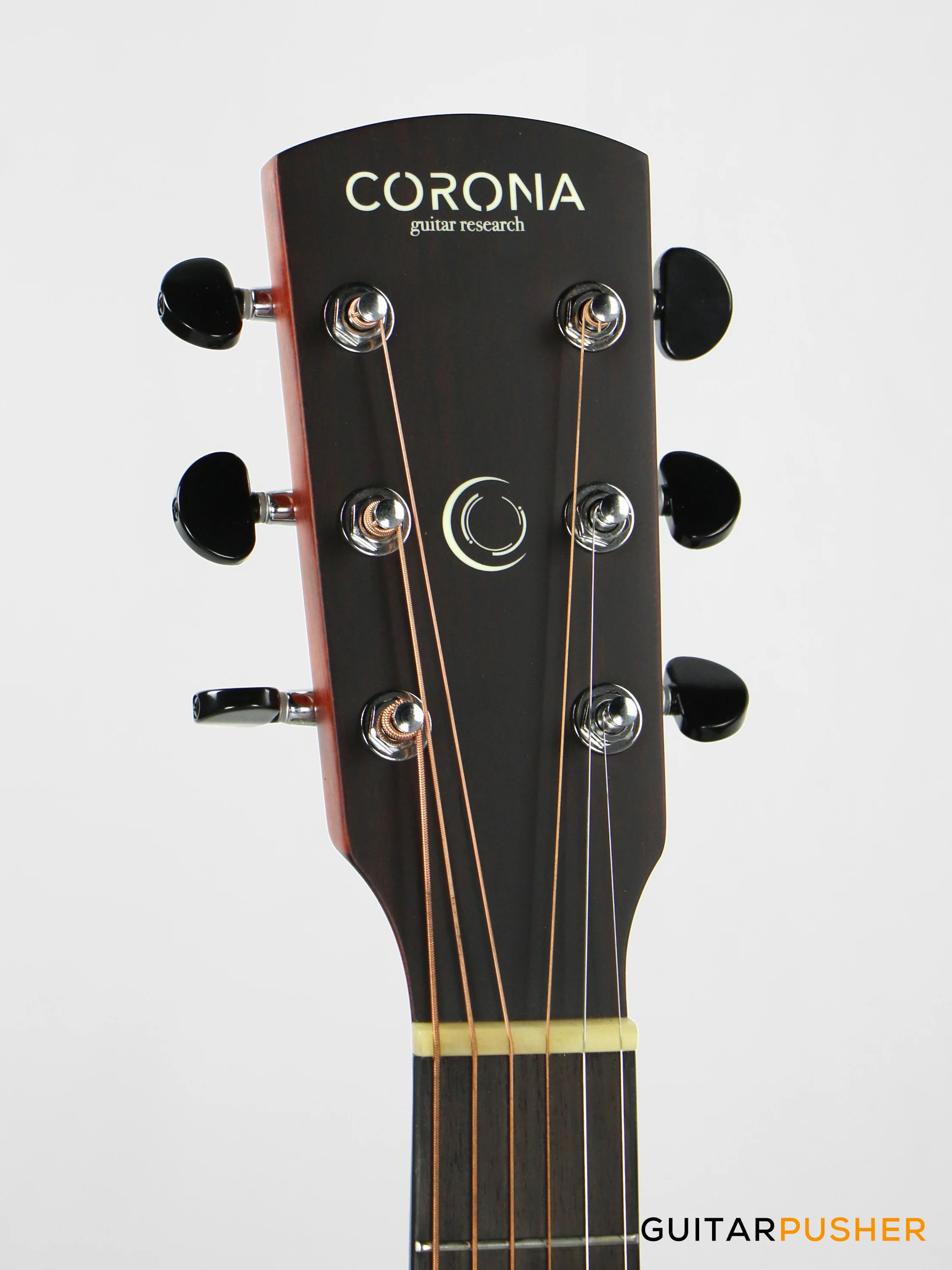 Corona Guitars CF-1000 Solid Sitka Spruce Top Indian Rosewood OM Acoustic Guitar w/ Gig Bag - Natural - Image 10