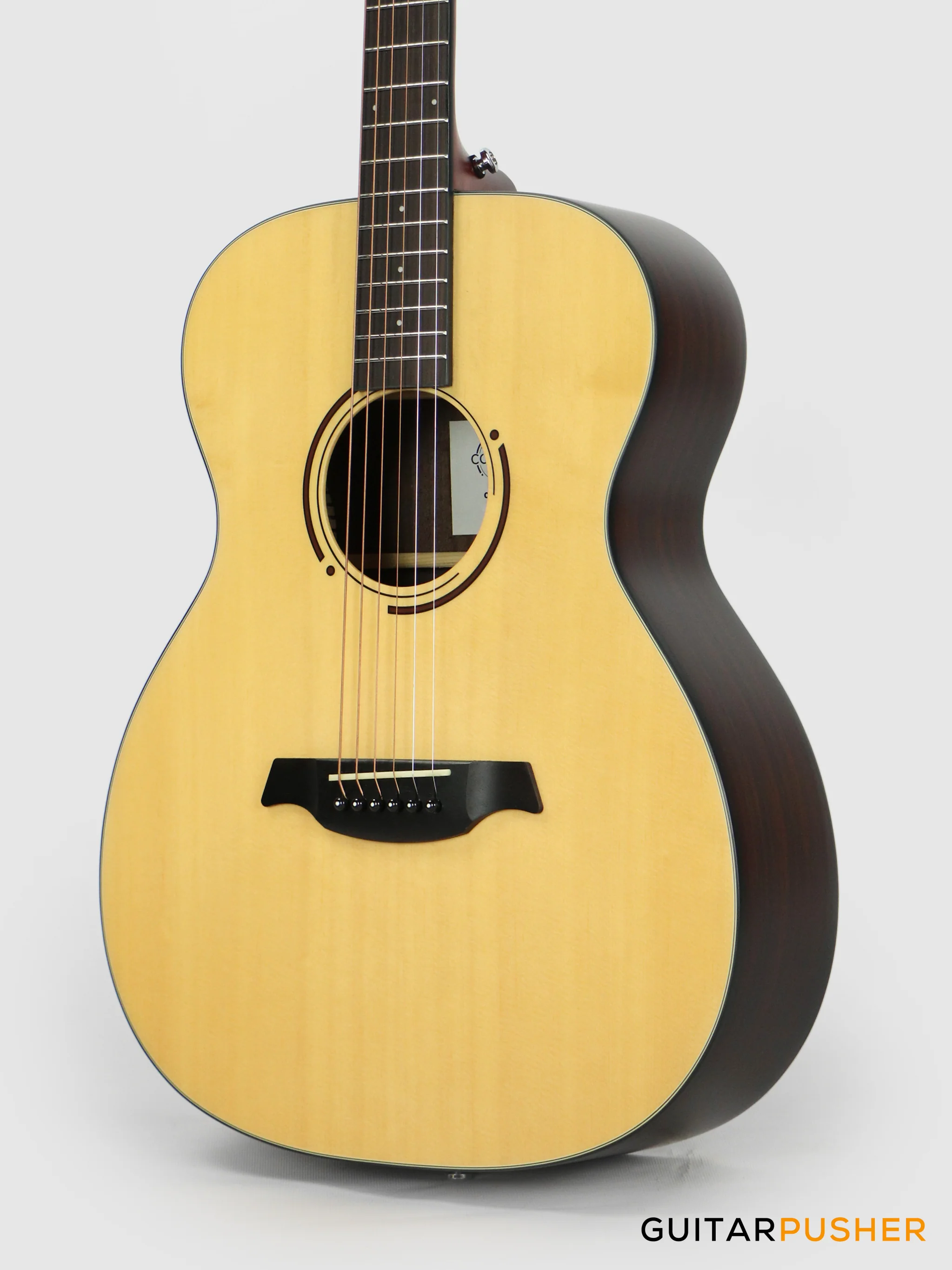Corona Guitars CF-1000 Solid Sitka Spruce Top Indian Rosewood OM Acoustic Guitar w/ Gig Bag - Natural - Image 6