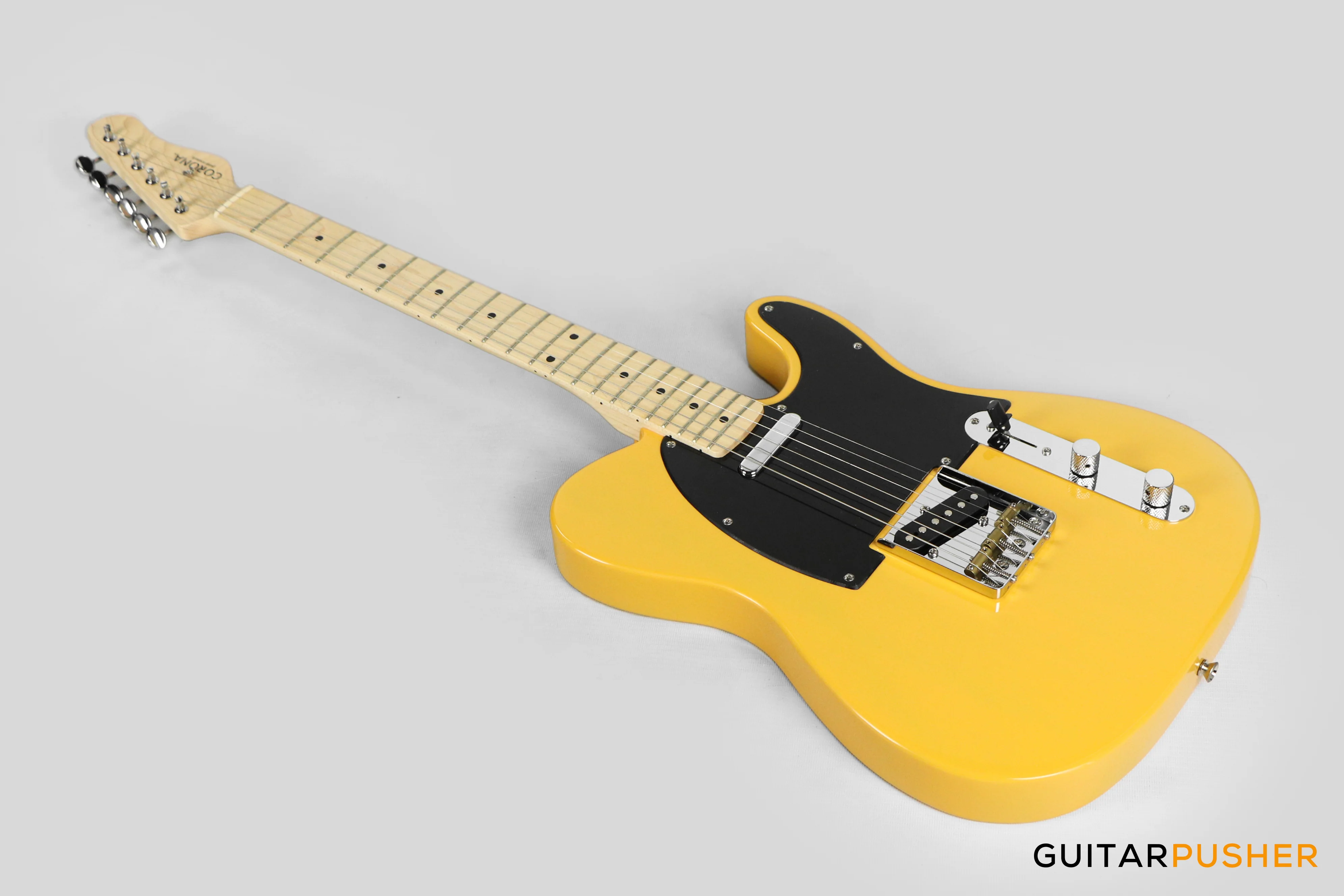 Corona Guitars Classic TE T-Style Electric Guitar w/ Gig Bag - Butterscotch Blonde - Image 9