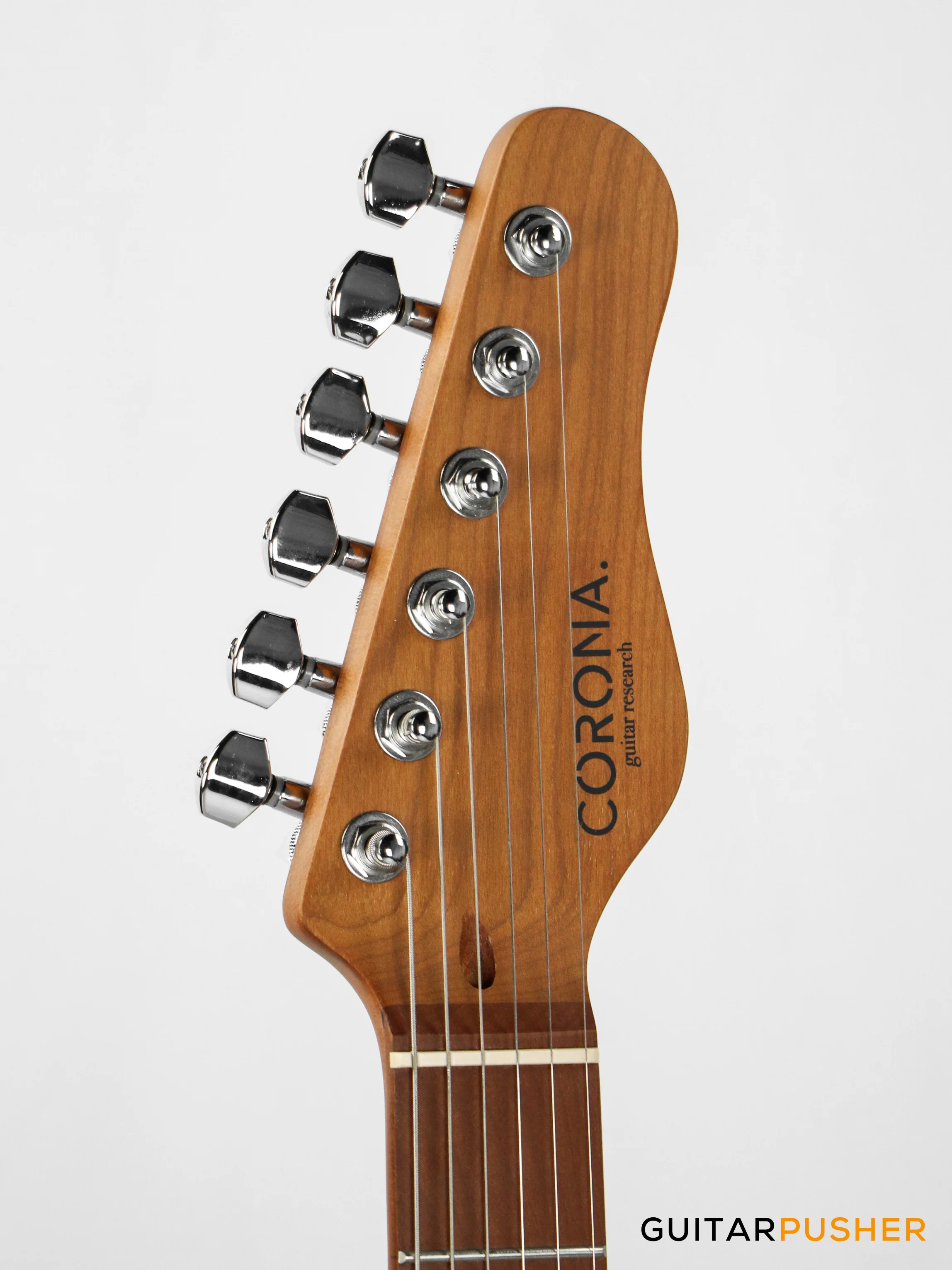 Corona Guitars Modern Plus (HH) S-Style Electric Guitar w/ Gig Bag - Shell Pink - Image 3