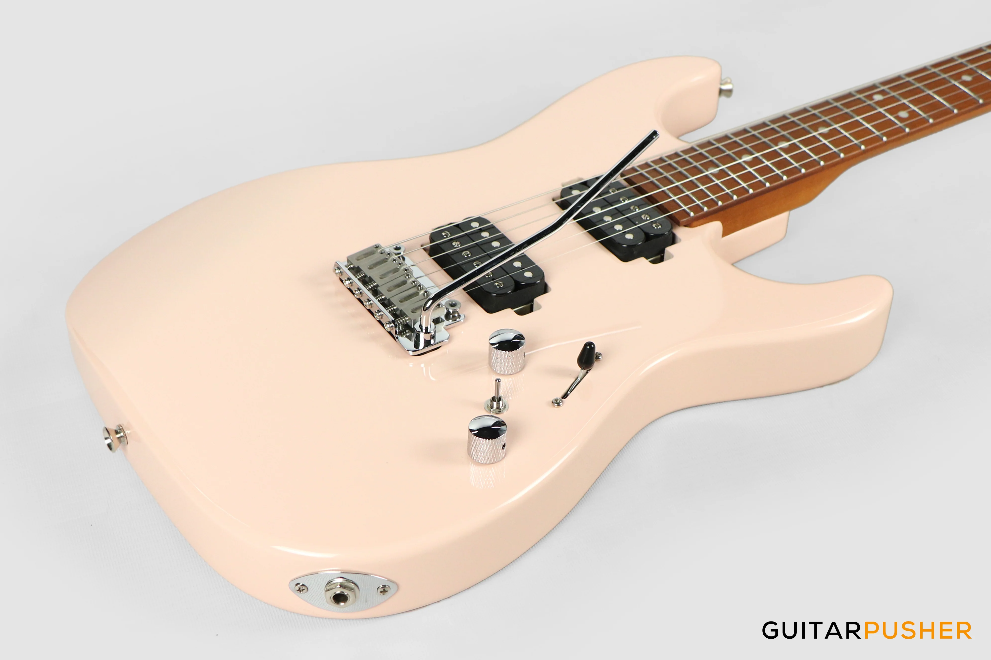 Corona Guitars Modern Plus (HH) S-Style Electric Guitar w/ Gig Bag - Shell Pink - Image 9