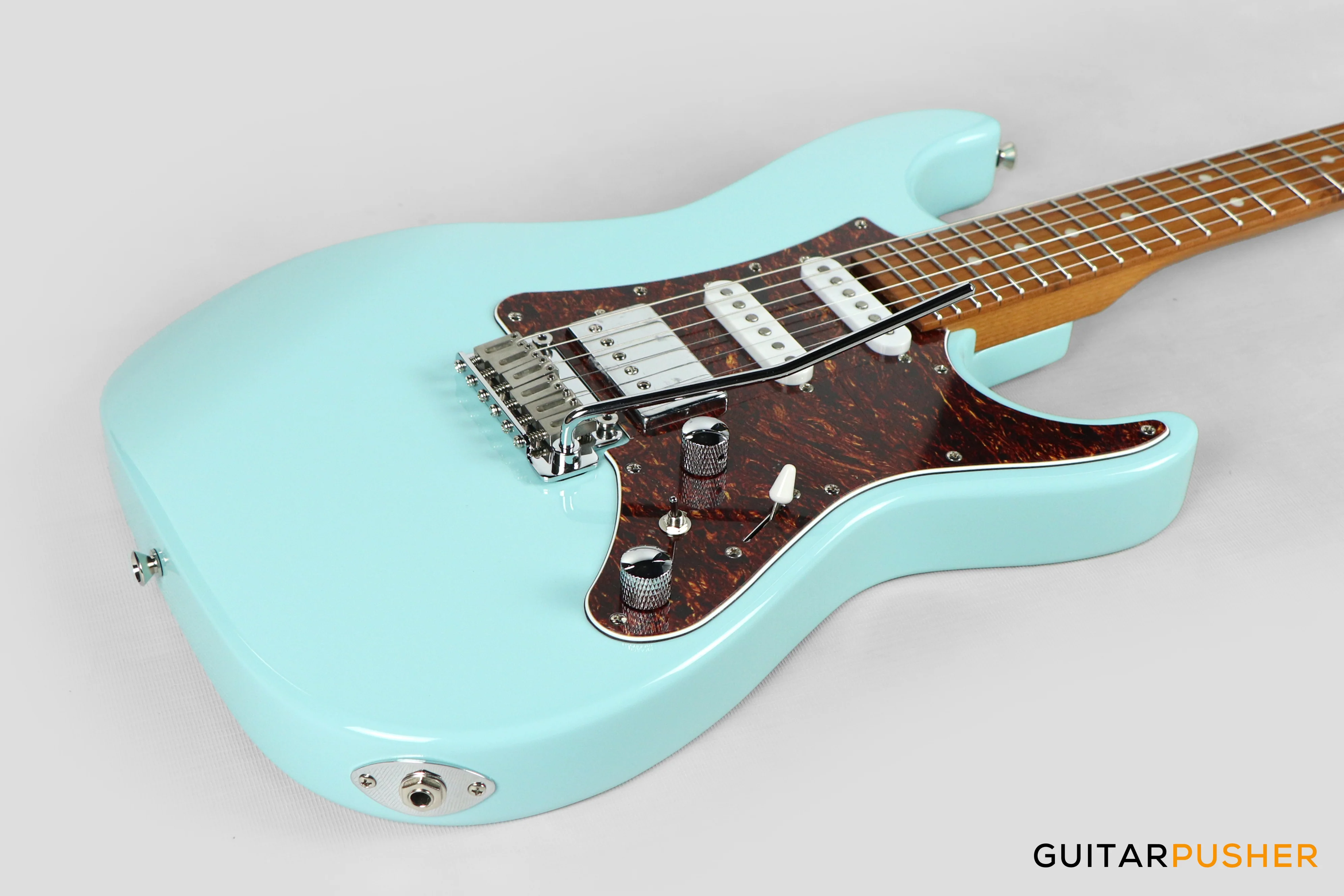 Corona Guitars Modern Plus SE (HSS) S-Style Electric Guitar w/ Gig Bag - Daphne Blue - Image 10