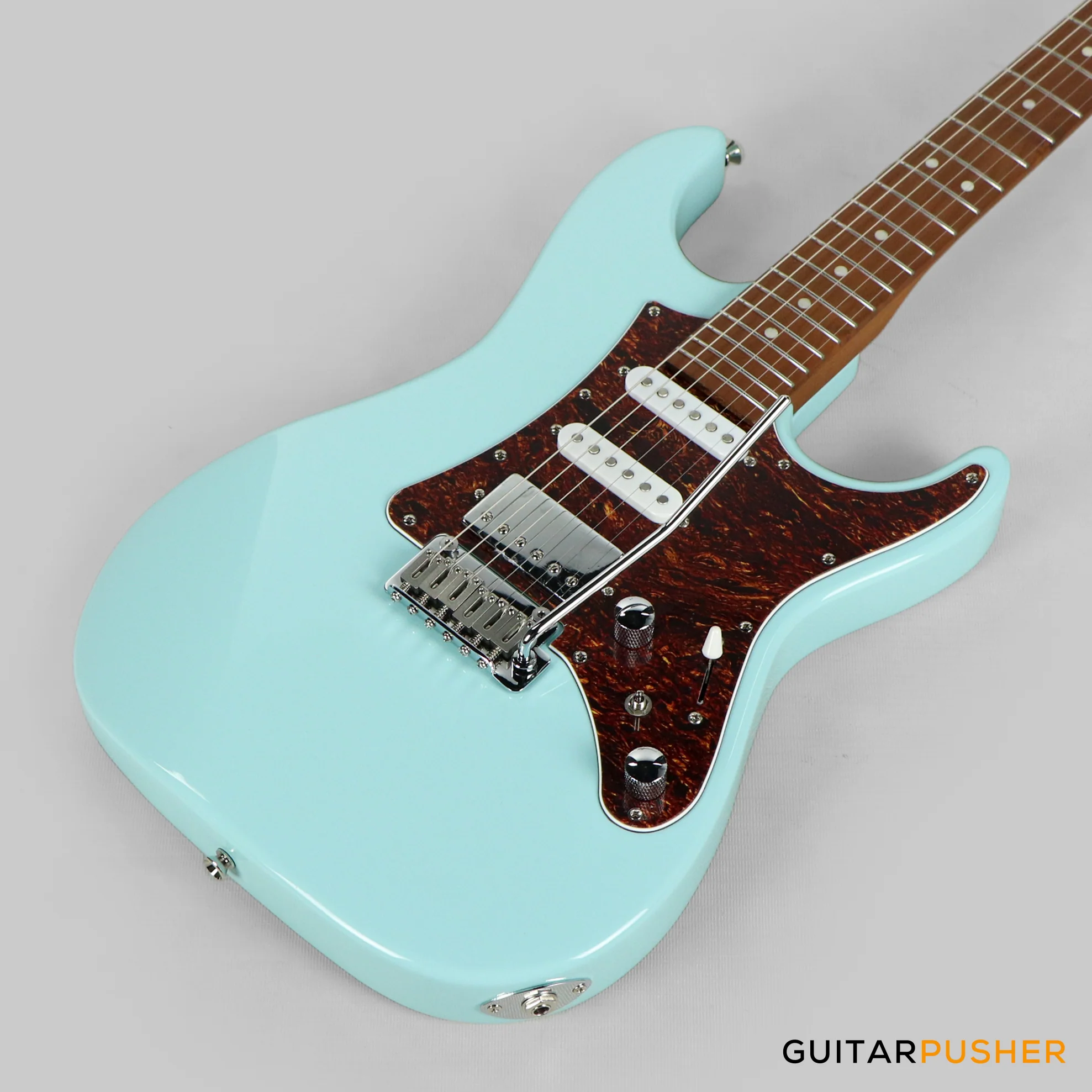 Corona Guitars Modern Plus SE (HSS) S-Style Electric Guitar w/ Gig Bag - Daphne Blue - Image 9