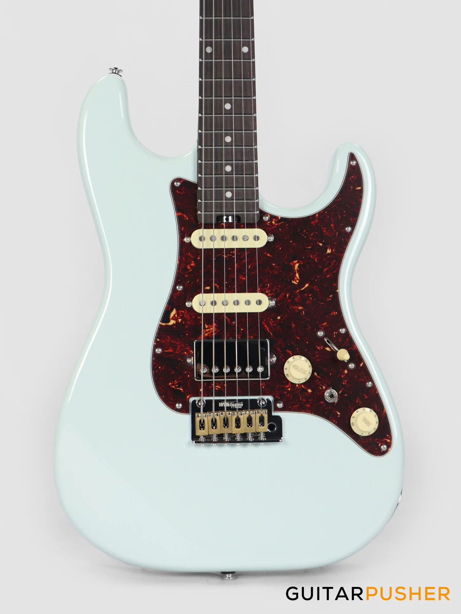 Crafter Guitars Crema S VVS RS DB, S-Style HSS Electric Guitar, Roasted Maple Neck/Rosewood Fingerboard, w/ Gig Bag - Day Blue