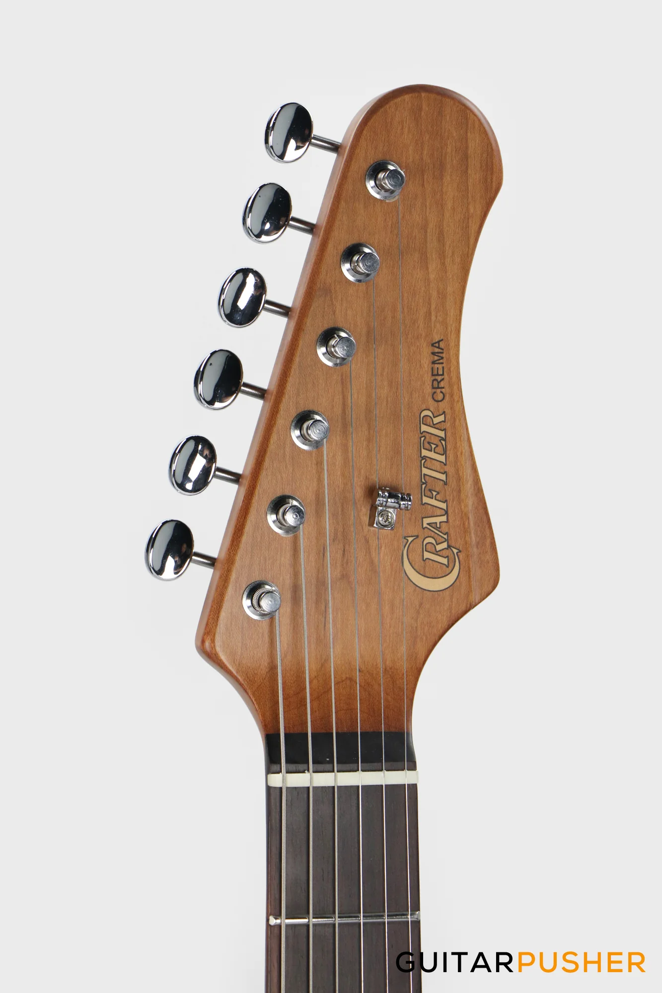 Crafter Guitars Crema S VVS RS MW, S-Style HSS Electric Guitar, Roasted Maple Neck/Rosewood Fingerboard, w/ Gig Bag - Malty White - Image 6