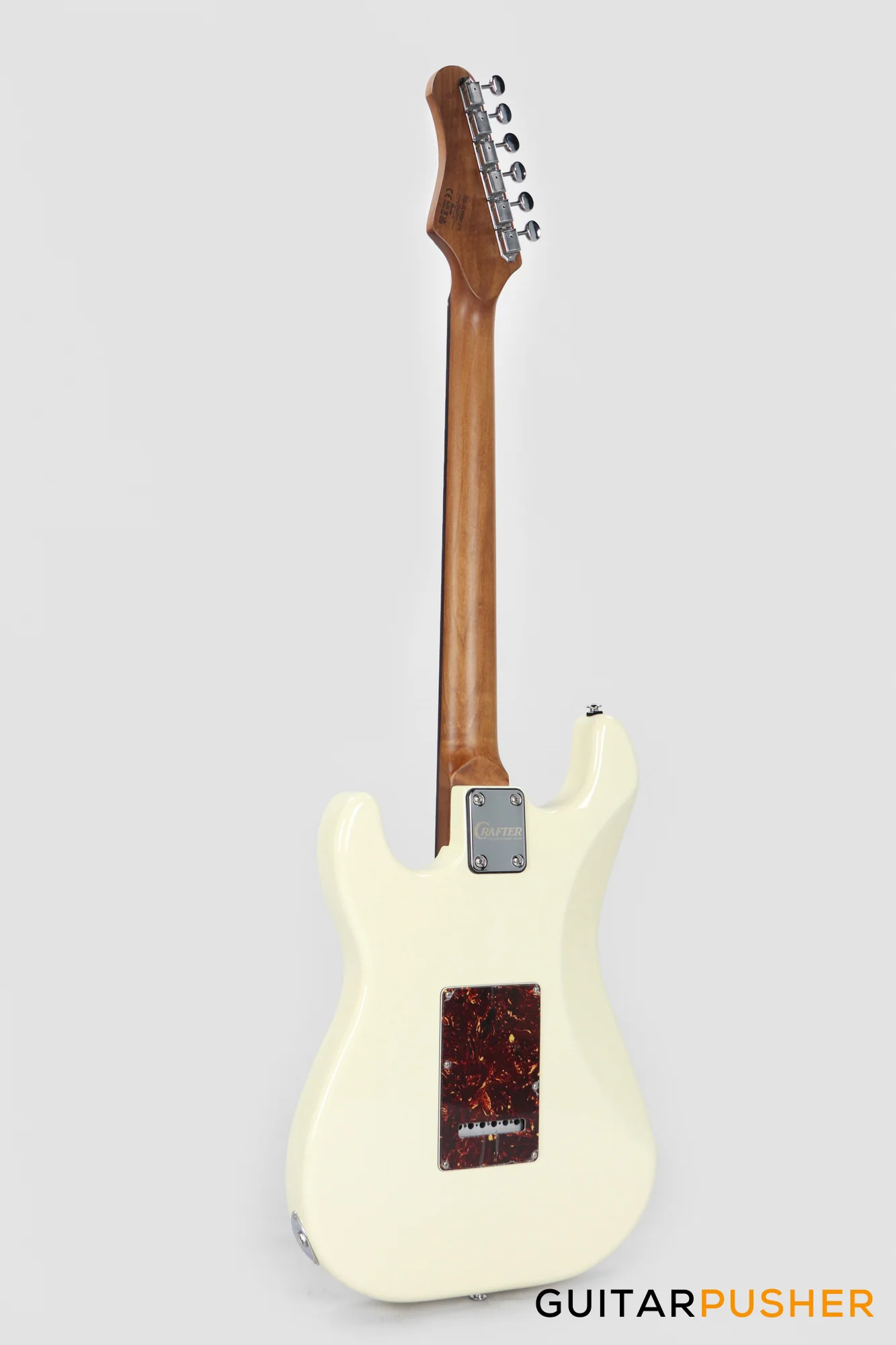 Crafter Guitars Crema S VVS RS MW, S-Style HSS Electric Guitar, Roasted Maple Neck/Rosewood Fingerboard, w/ Gig Bag - Malty White - Image 7