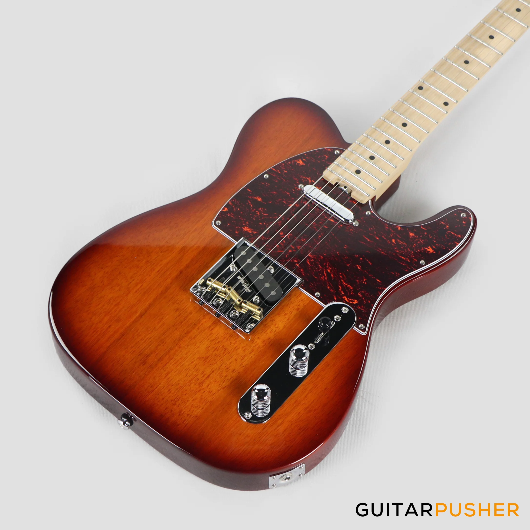 Crafter Guitars Crema T MP TS, T-Style Electric Guitar, Maple Neck/Maple Fingerboard, w/ Gig Bag - Tobacco Sunburst - Image 10