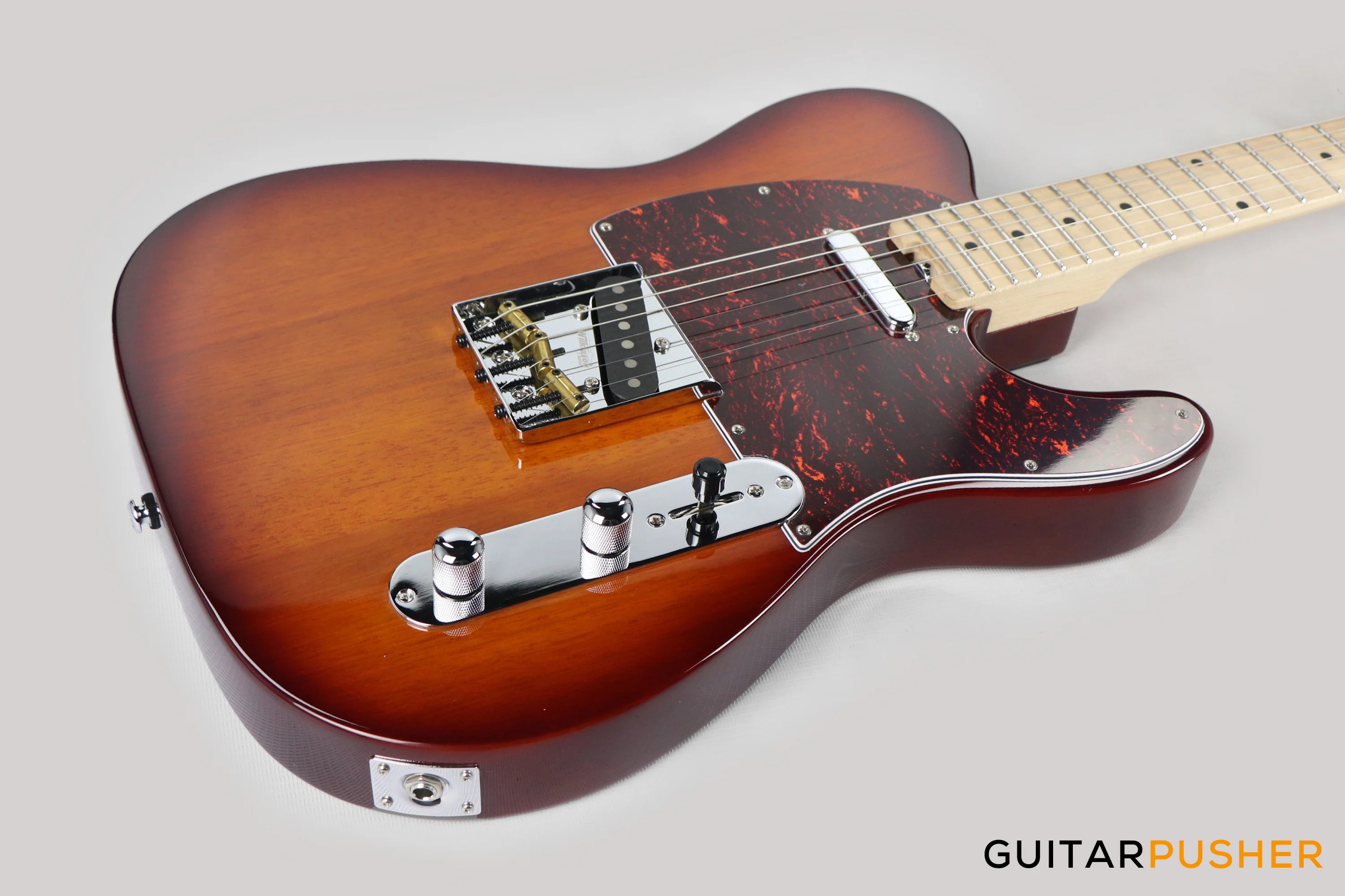 Crafter Guitars Crema T MP TS, T-Style Electric Guitar, Maple Neck/Maple Fingerboard, w/ Gig Bag - Tobacco Sunburst - Image 11
