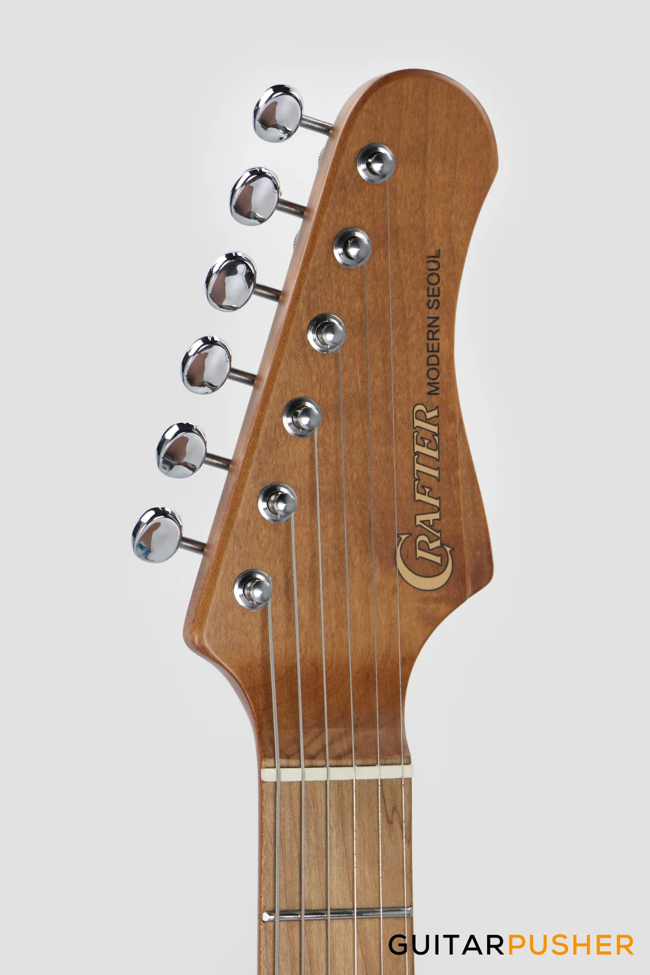 Crafter Guitars Modern Seoul 60's T VVS MP LPB, T-Style Electric Guitar, Roasted Maple Neck/Roasted Maple Fingerboard, w/ Gig Bag - Lake Placid Blue - Image 7