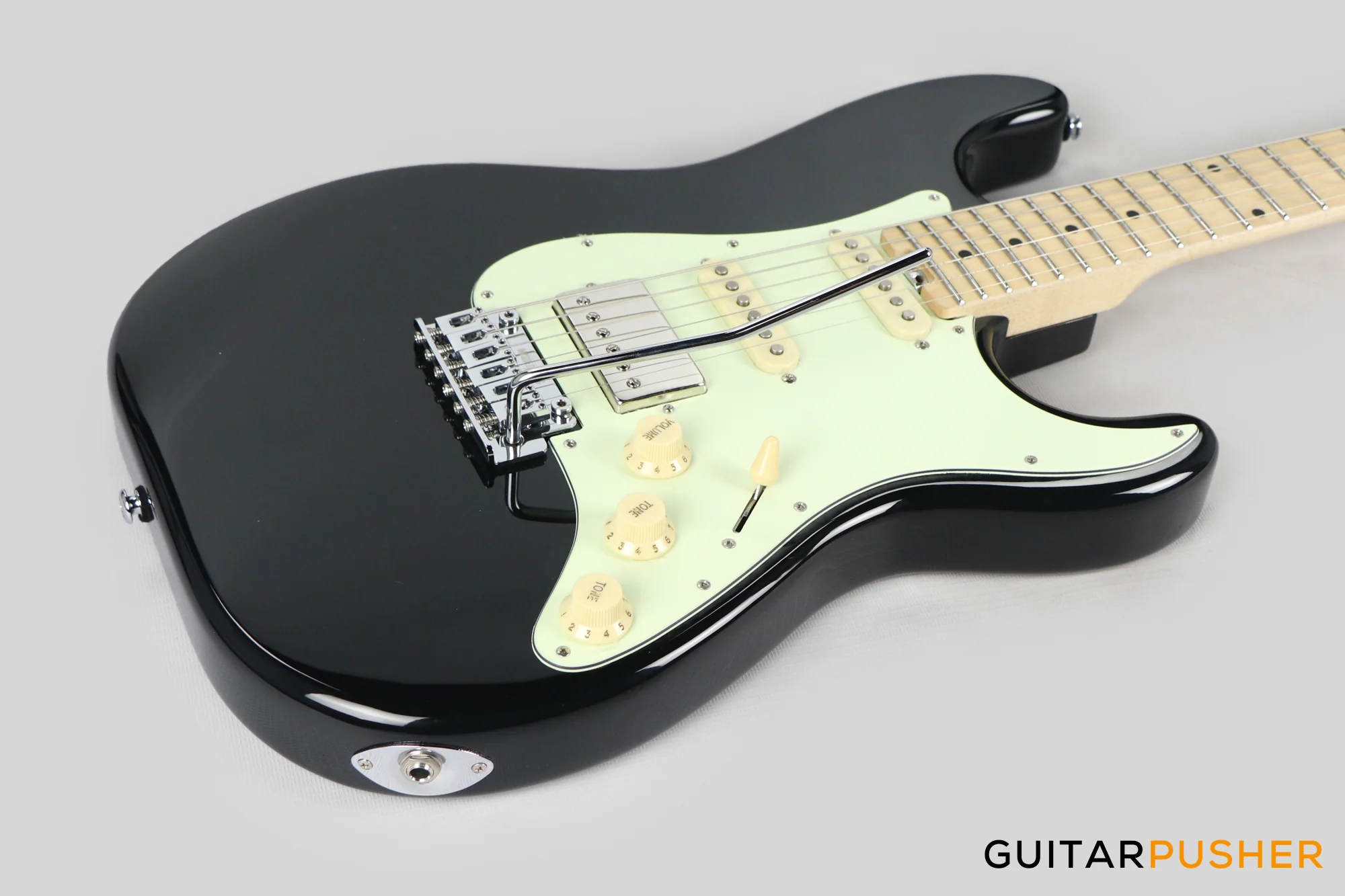 Crafter Guitars Modern Seoul S MP CB, S-Style HSS Electric Guitar, Maple Neck/Maple Fingerboard, w/ Gig Bag - Cosmic Black - Image 11