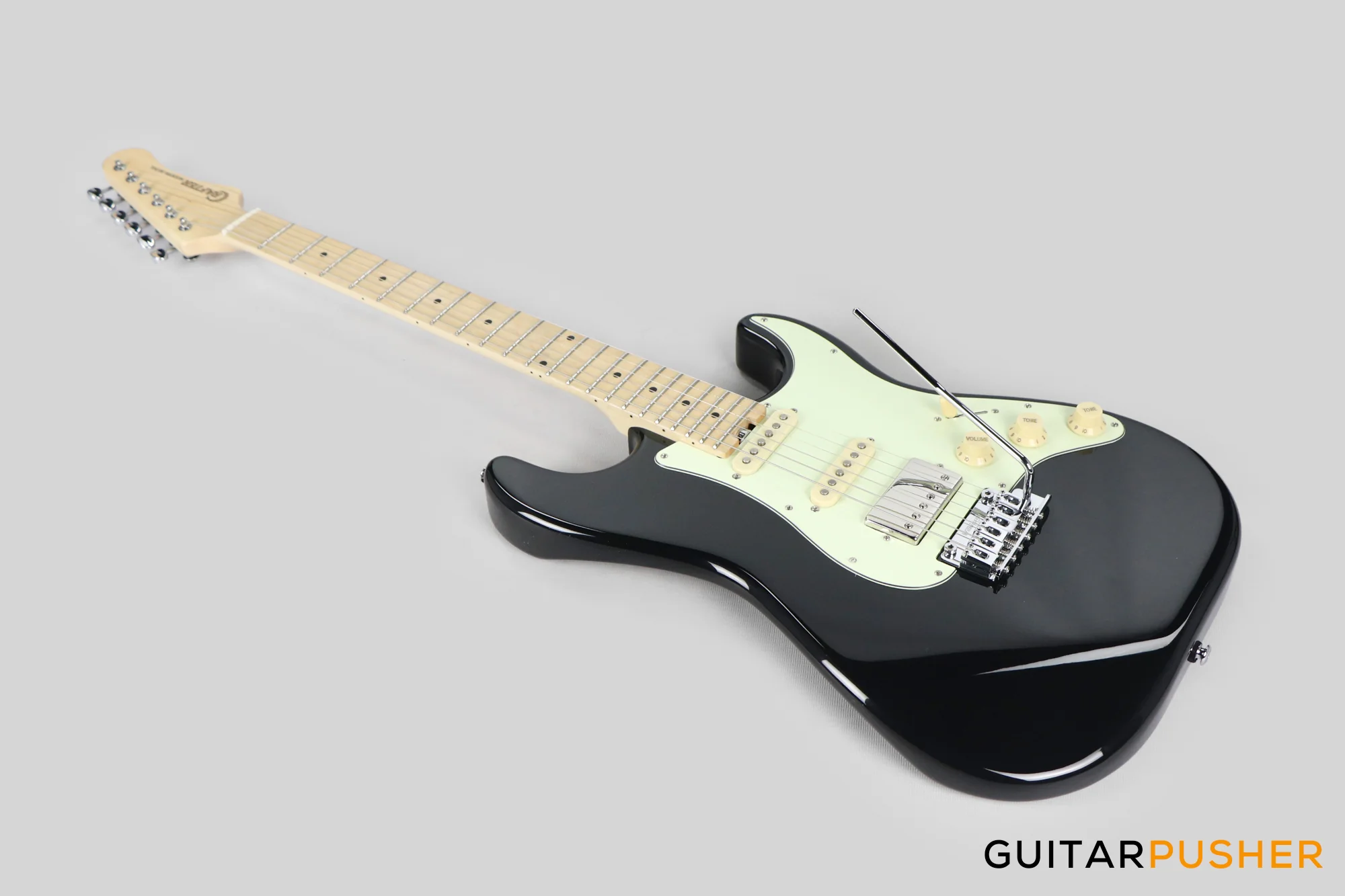 Crafter Guitars Modern Seoul S MP CB, S-Style HSS Electric Guitar, Maple Neck/Maple Fingerboard, w/ Gig Bag - Cosmic Black - Image 9